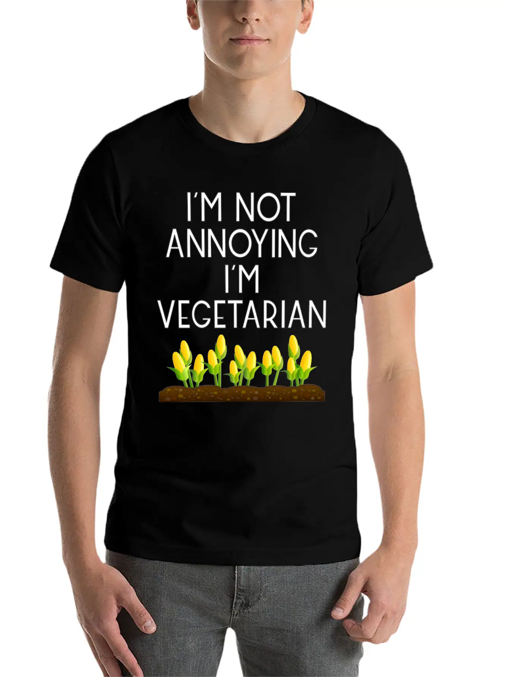 Vegetarian Vegan Veggie Mais Maize Corn5 Unisex Short Sleeve Soft Cotton T-Shirt – Casual Everyday Wear