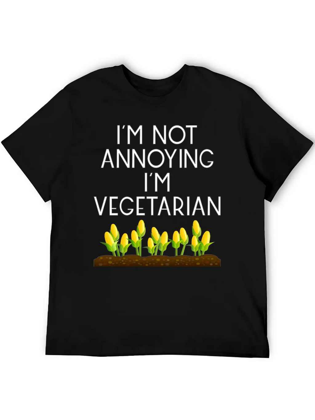 Vegetarian Vegan Veggie Mais Maize Corn5 Unisex Short Sleeve Soft Cotton T-Shirt – Casual Everyday Wear