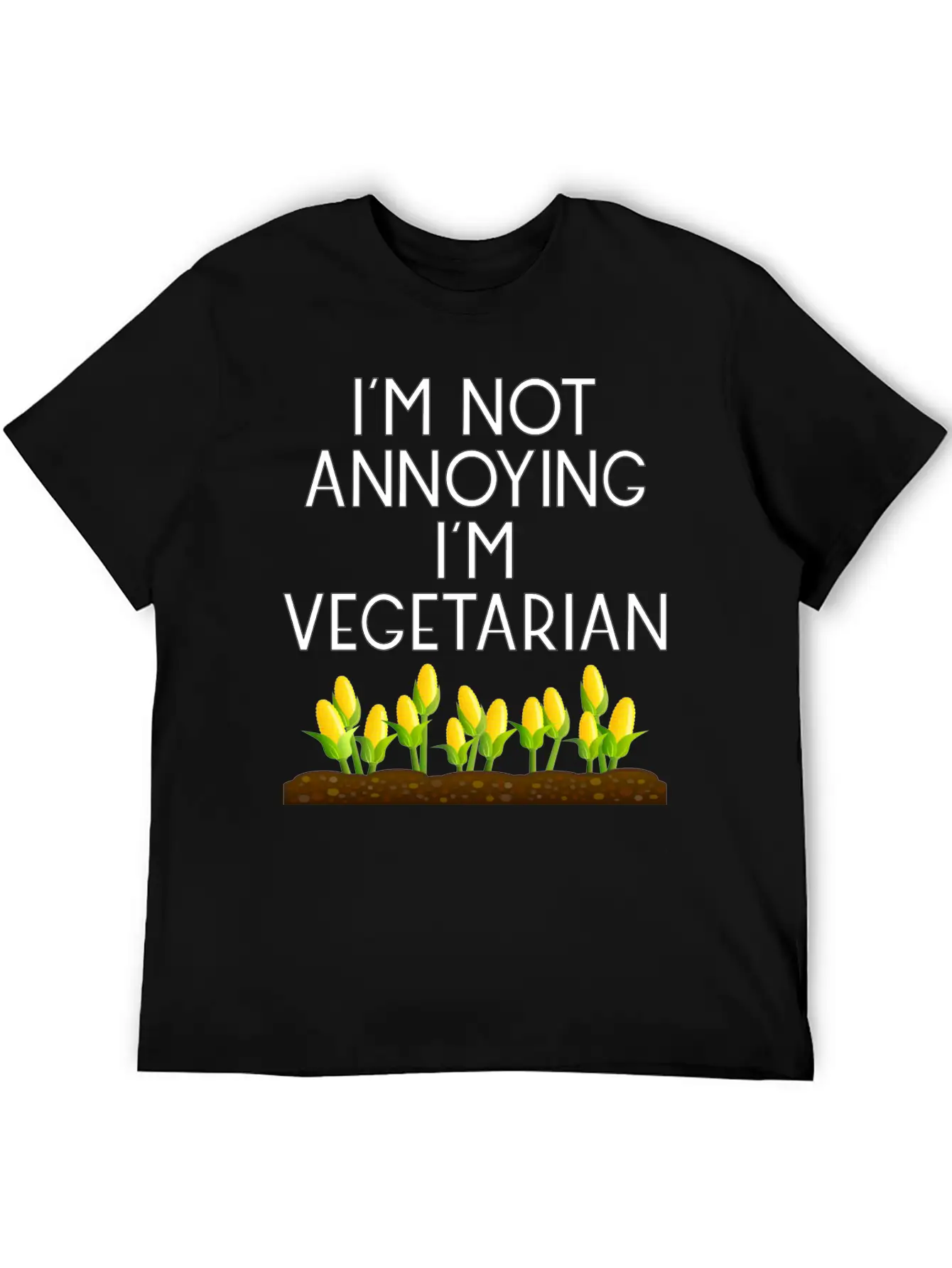 Vegetarian Vegan Veggie Mais Maize Corn5 Unisex Short Sleeve Soft Cotton T-Shirt – Casual Everyday Wear