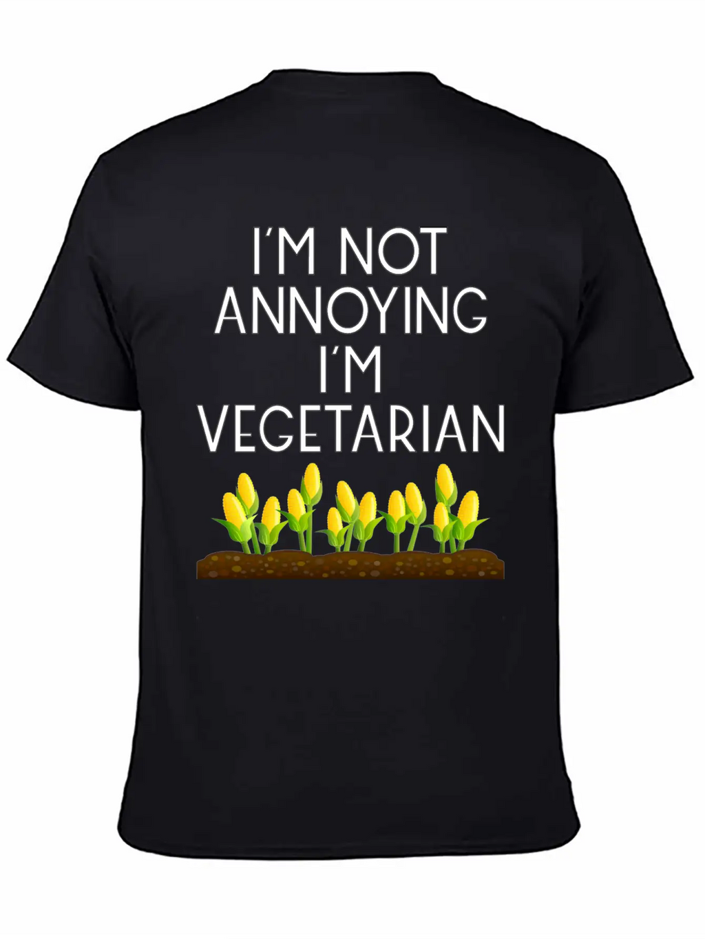 Vegetarian Vegan Veggie Mais Maize Corn5 Unisex Short Sleeve Soft Cotton T-Shirt – Casual Everyday Wear