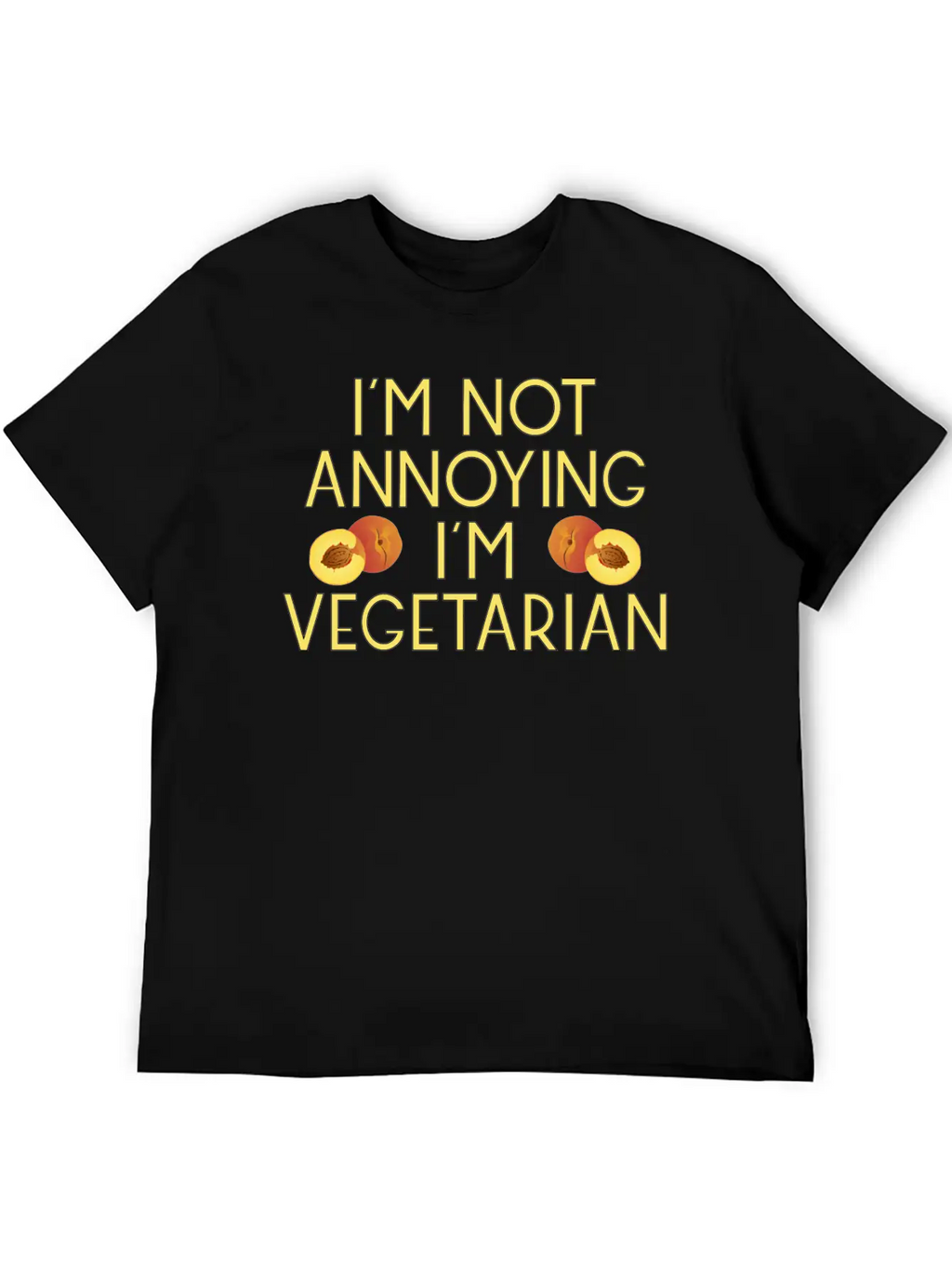 Vegetarian Vegan Veggie Pfirsich Peach5 Unisex Casual T-Shirt – Clean Design For Daily Comfort