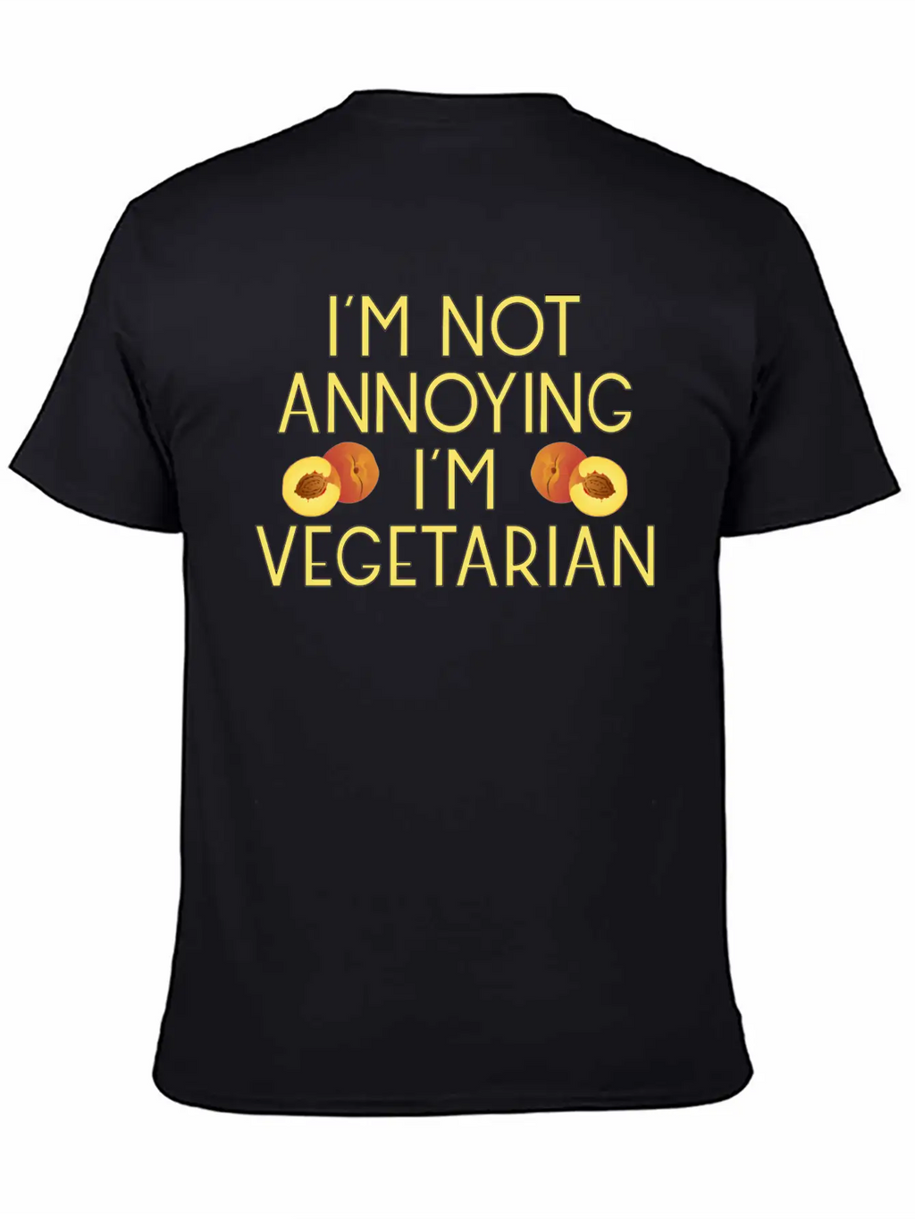 Vegetarian Vegan Veggie Pfirsich Peach5 Unisex Casual T-Shirt – Clean Design For Daily Comfort