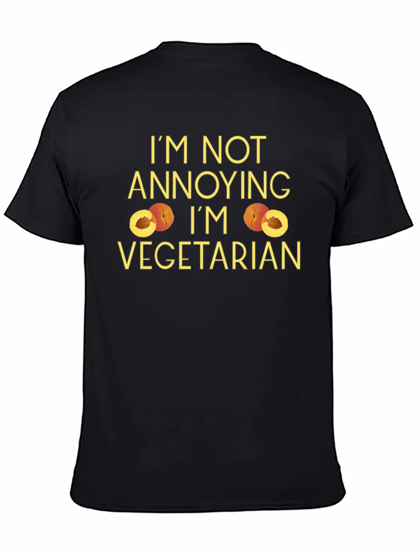 Vegetarian Vegan Veggie Pfirsich Peach5 Unisex Casual T-Shirt – Clean Design For Daily Comfort