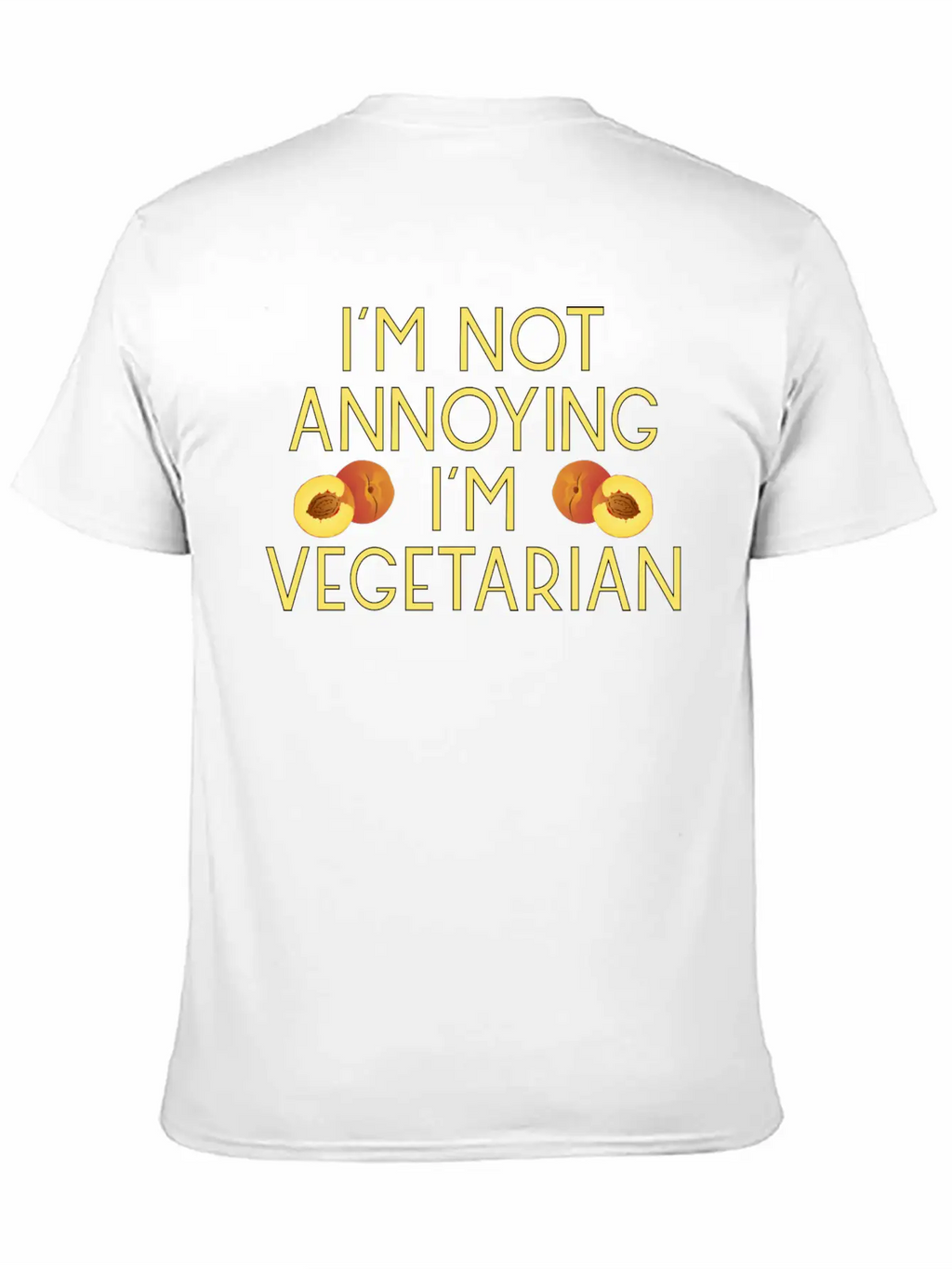 Vegetarian Vegan Veggie Pfirsich Peach5 Unisex Casual T-Shirt – Clean Design For Daily Comfort