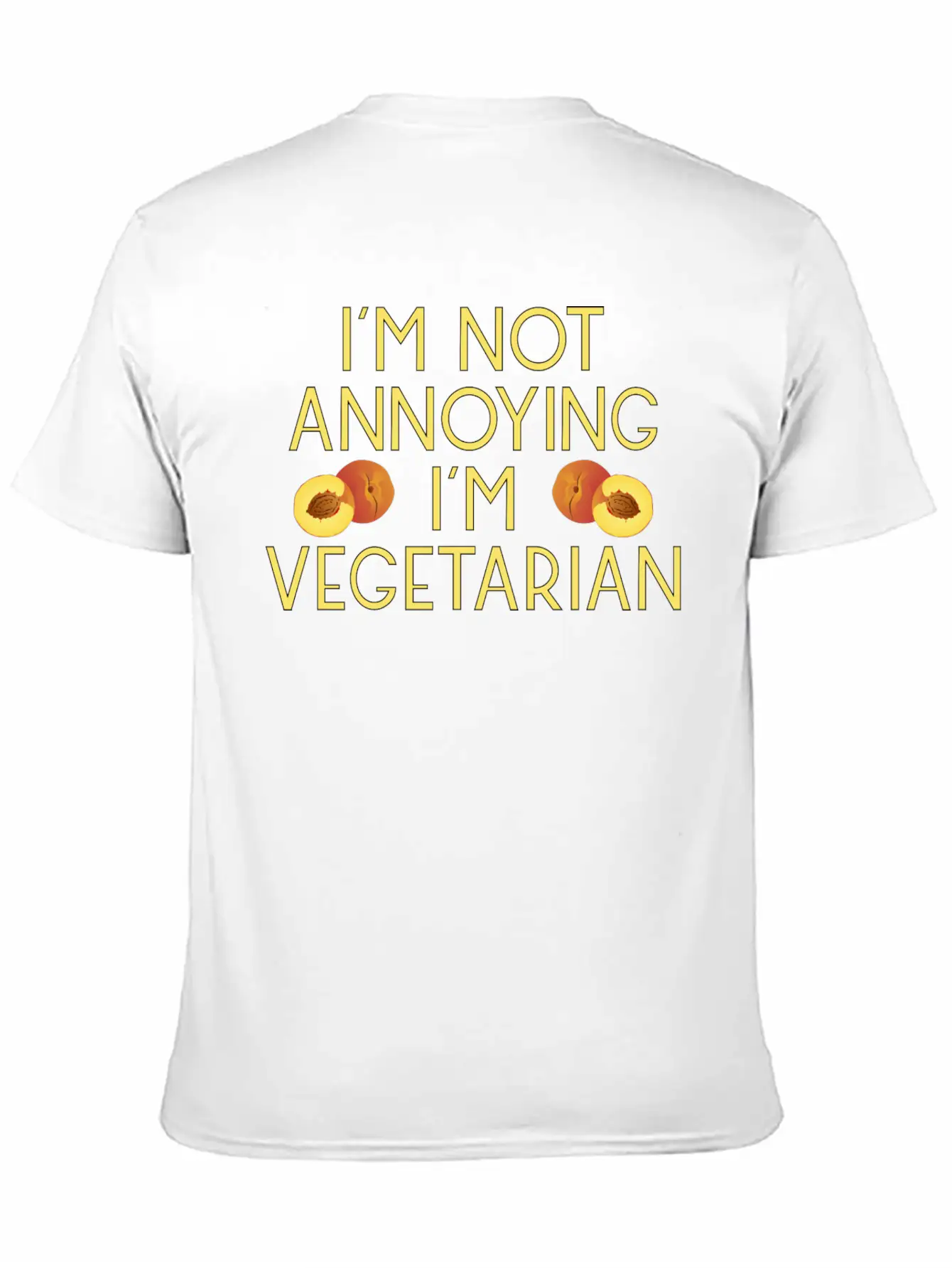 Vegetarian Vegan Veggie Pfirsich Peach5 Unisex Casual T-Shirt – Clean Design For Daily Comfort