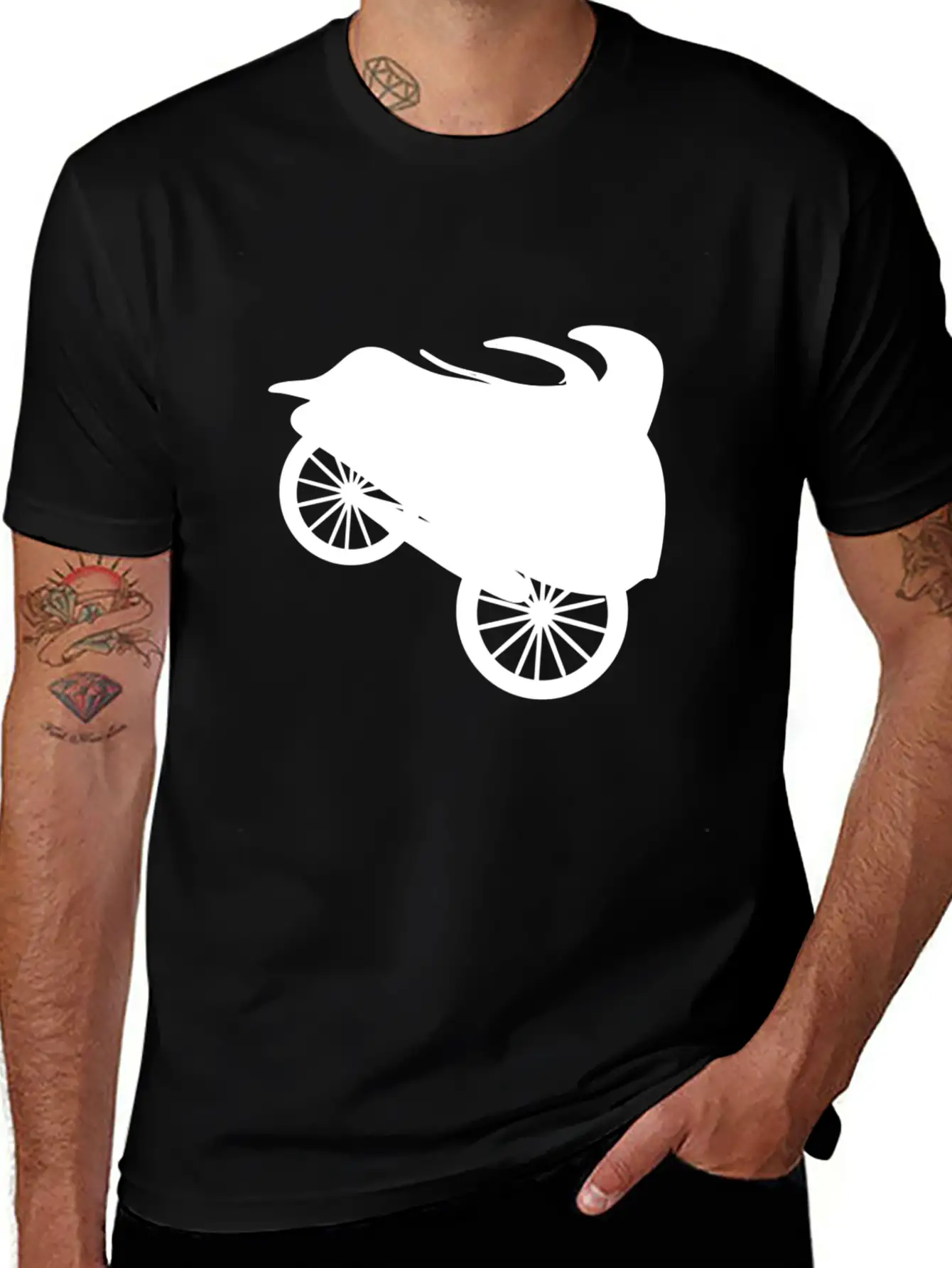 Vehicle Truck Tires Wheels Icon Drive Casual Graphic T-Shirt – Simple And Comfortable Daily Wear