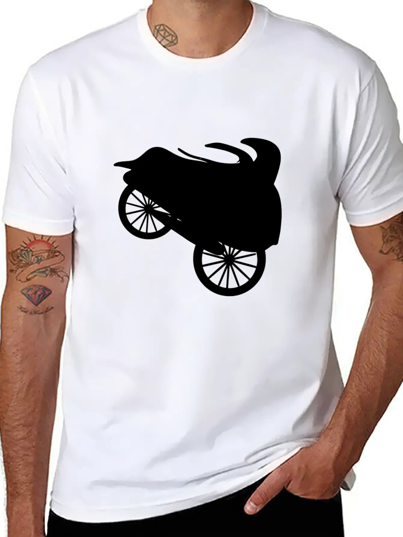 Vehicle Truck Tires Wheels Icon Drive Casual Graphic T-Shirt – Simple And Comfortable Daily Wear