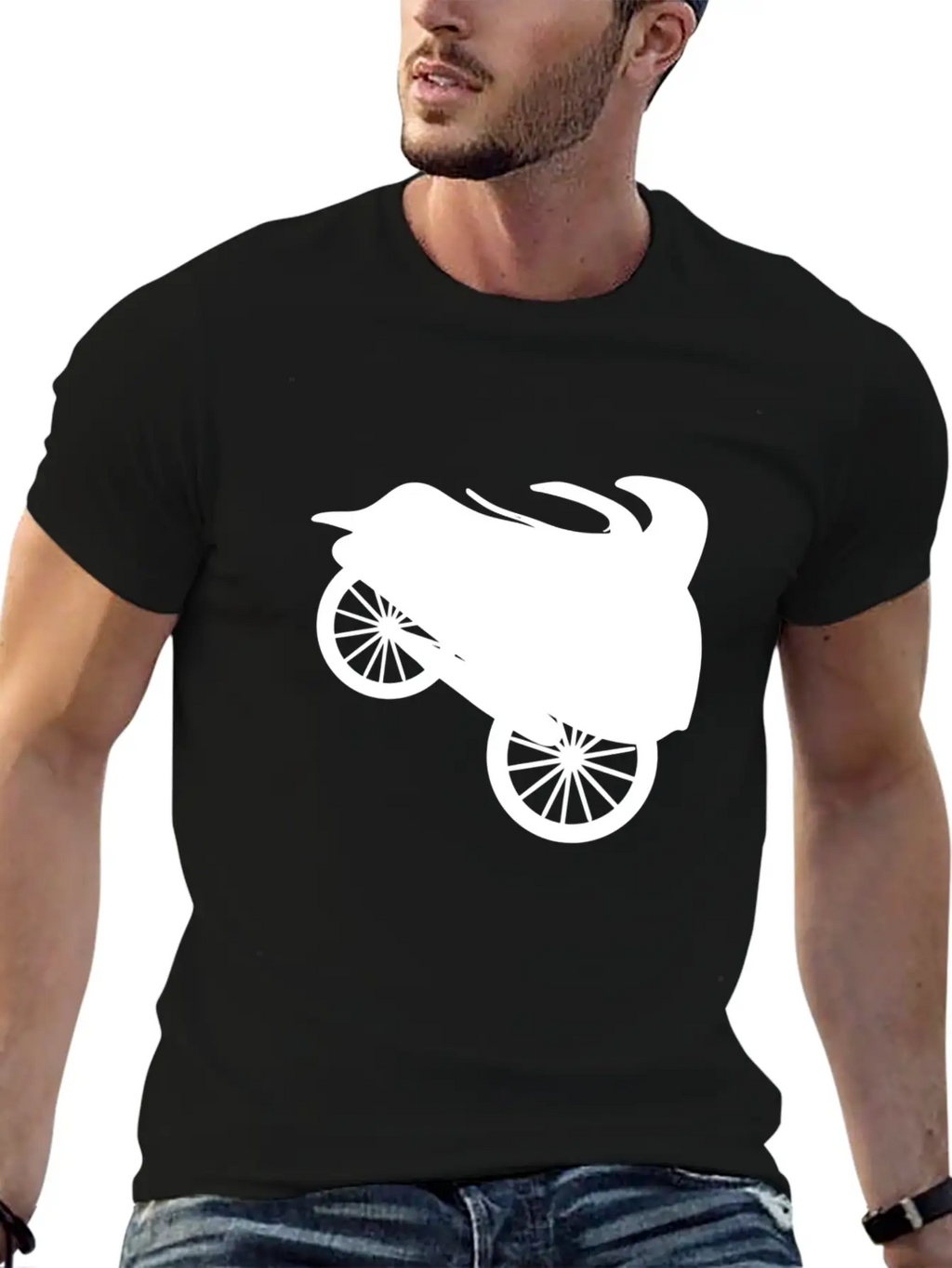 Vehicle Truck Tires Wheels Icon Drive Casual Graphic T-Shirt – Simple And Comfortable Daily Wear