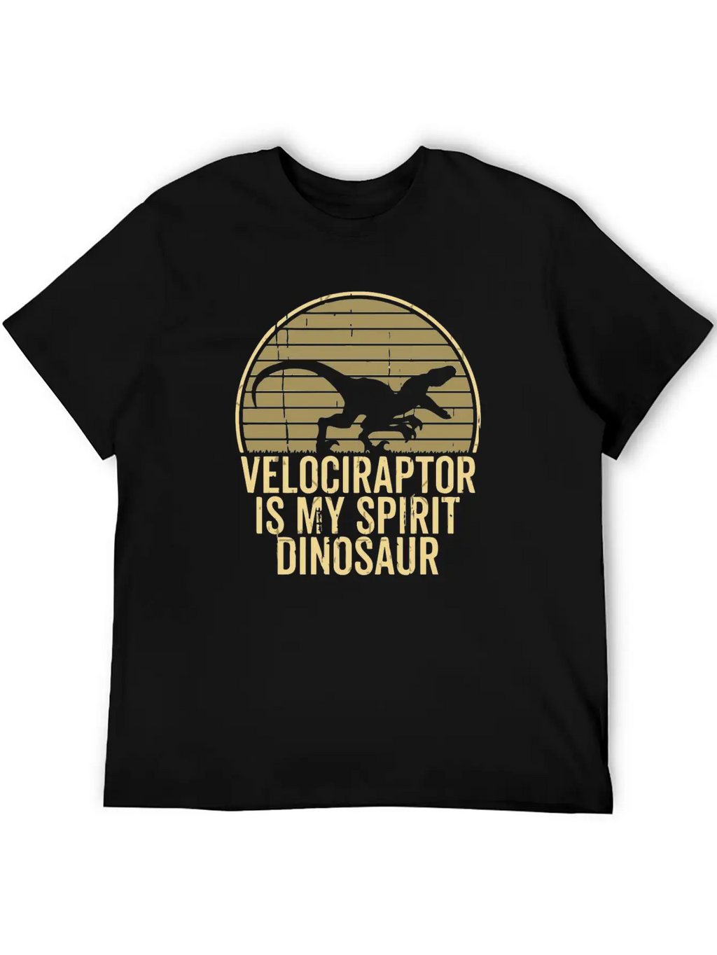 Velociraptor Is My Spirit Animal Unisex Short Sleeve Soft Cotton T-Shirt – Casual Everyday Wear