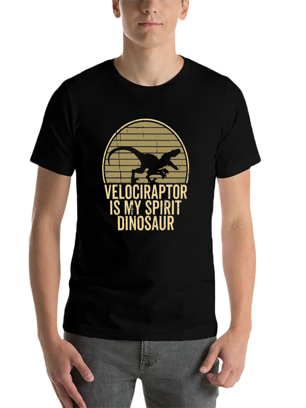 Velociraptor Is My Spirit Animal Unisex Short Sleeve Soft Cotton T-Shirt – Casual Everyday Wear