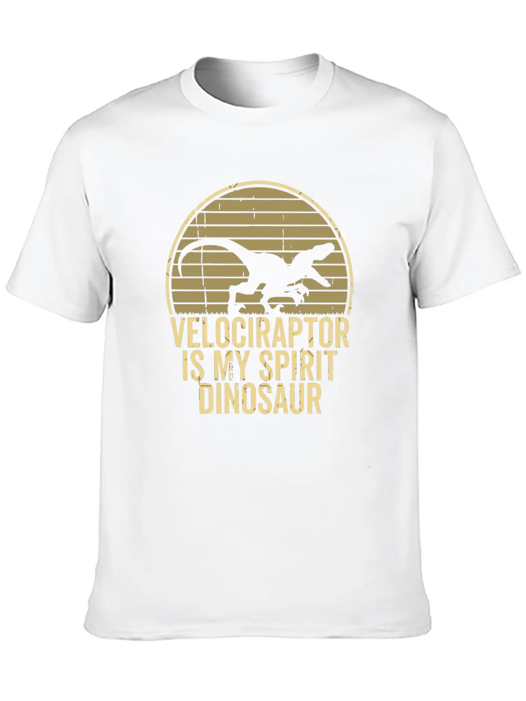 Velociraptor Is My Spirit Animal Unisex Short Sleeve Soft Cotton T-Shirt – Casual Everyday Wear