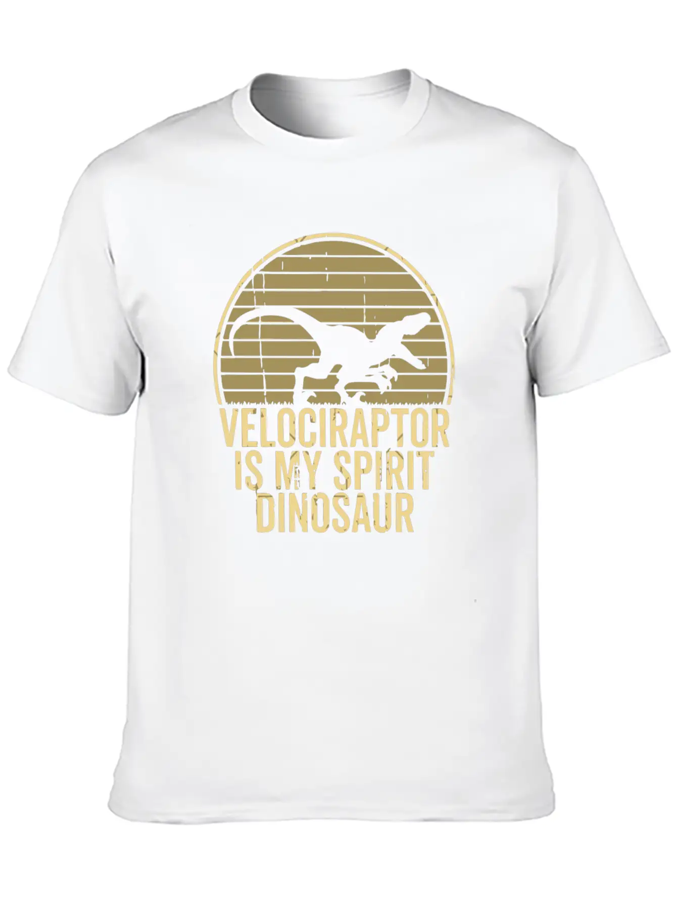 Velociraptor Is My Spirit Animal Unisex Short Sleeve Soft Cotton T-Shirt – Casual Everyday Wear