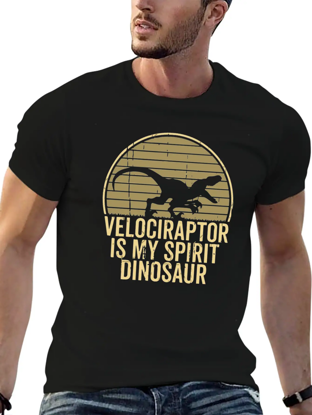 Velociraptor Is My Spirit Animal Unisex Short Sleeve Soft Cotton T-Shirt – Casual Everyday Wear