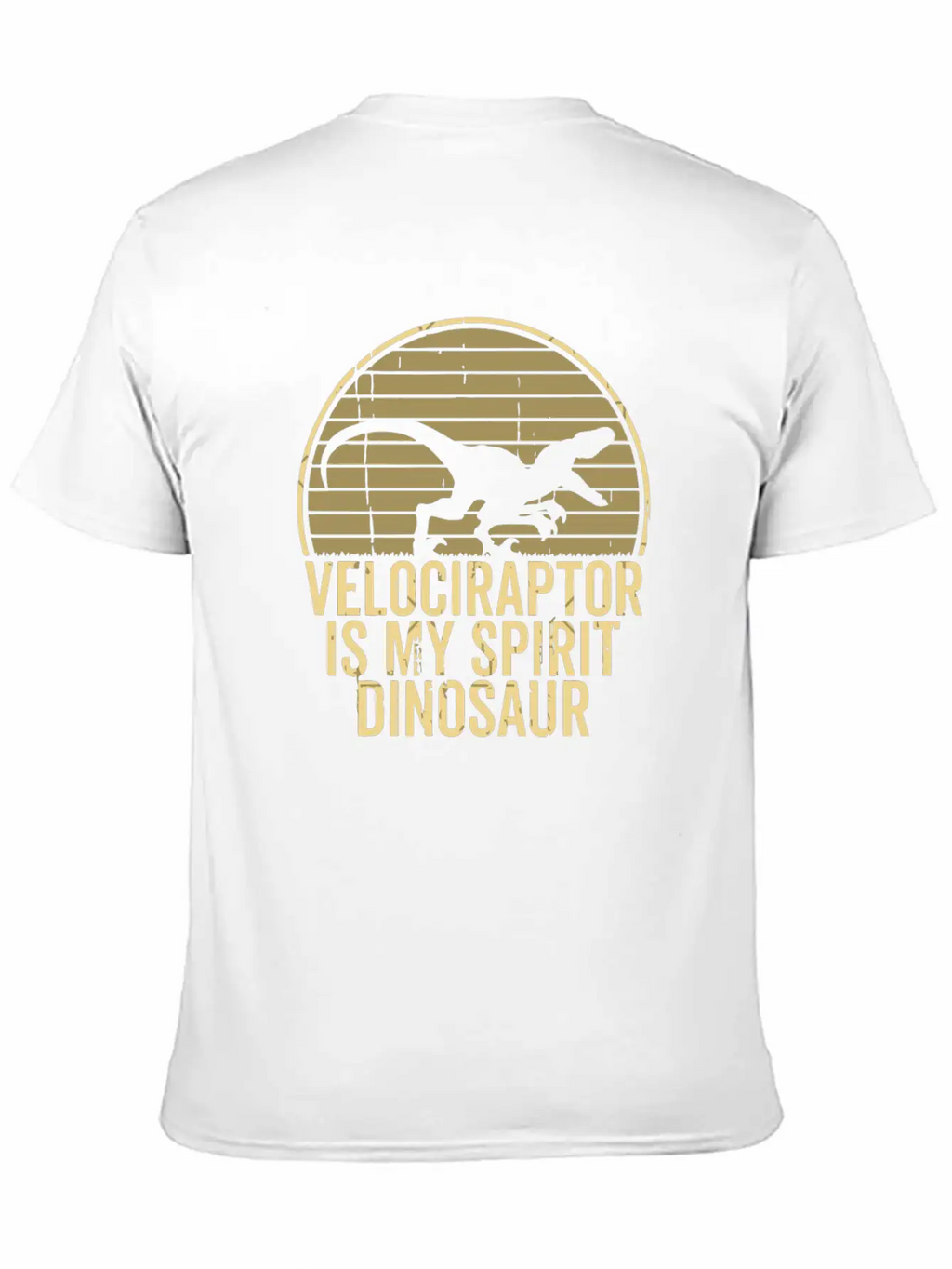 Velociraptor Is My Spirit Animal Unisex Short Sleeve Soft Cotton T-Shirt – Casual Everyday Wear