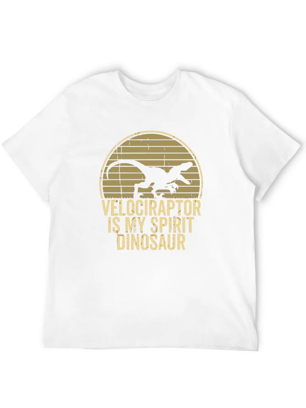 Velociraptor Is My Spirit Animal Unisex Short Sleeve Soft Cotton T-Shirt – Casual Everyday Wear