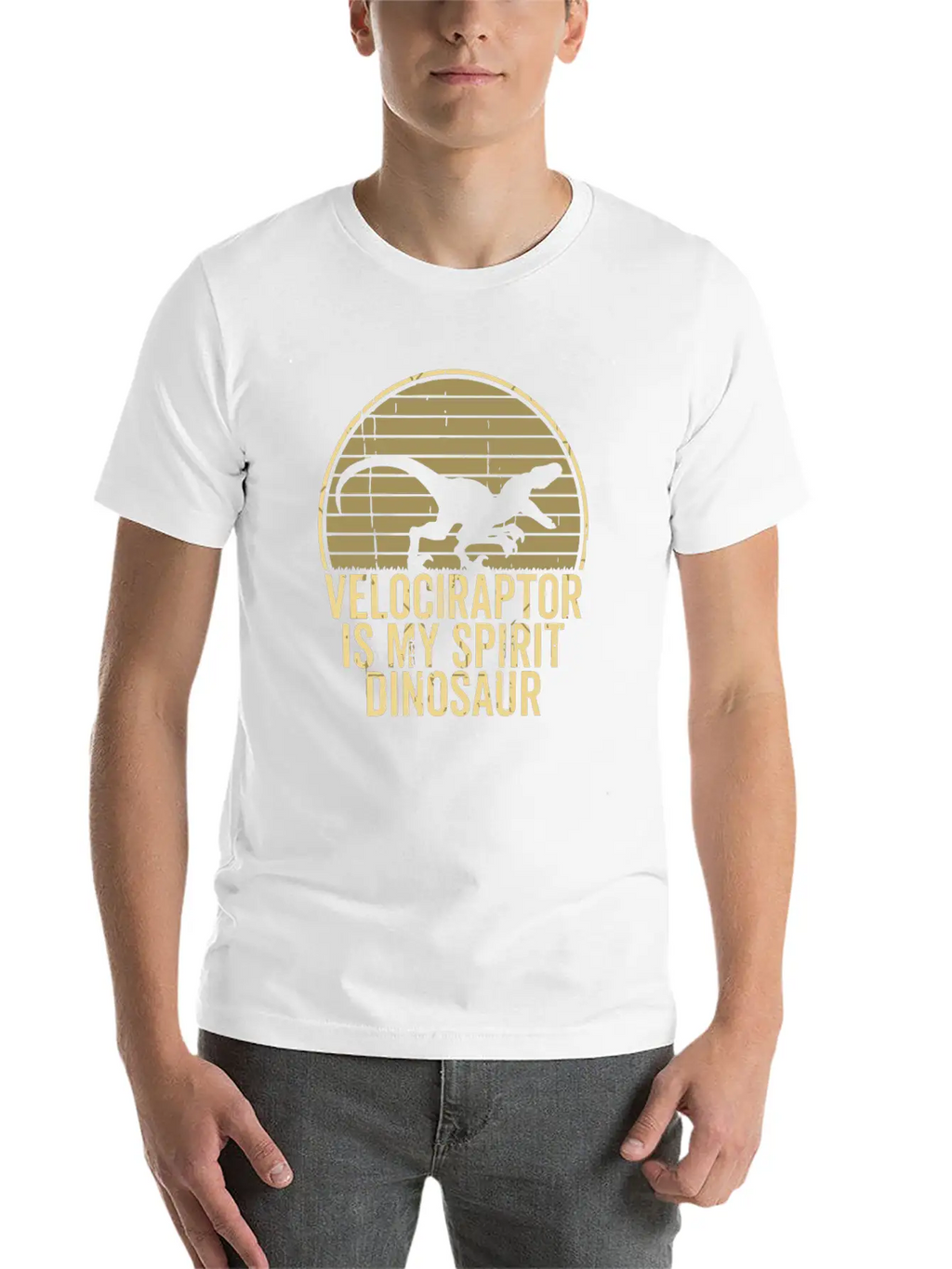 Velociraptor Is My Spirit Animal Unisex Short Sleeve Soft Cotton T-Shirt – Casual Everyday Wear