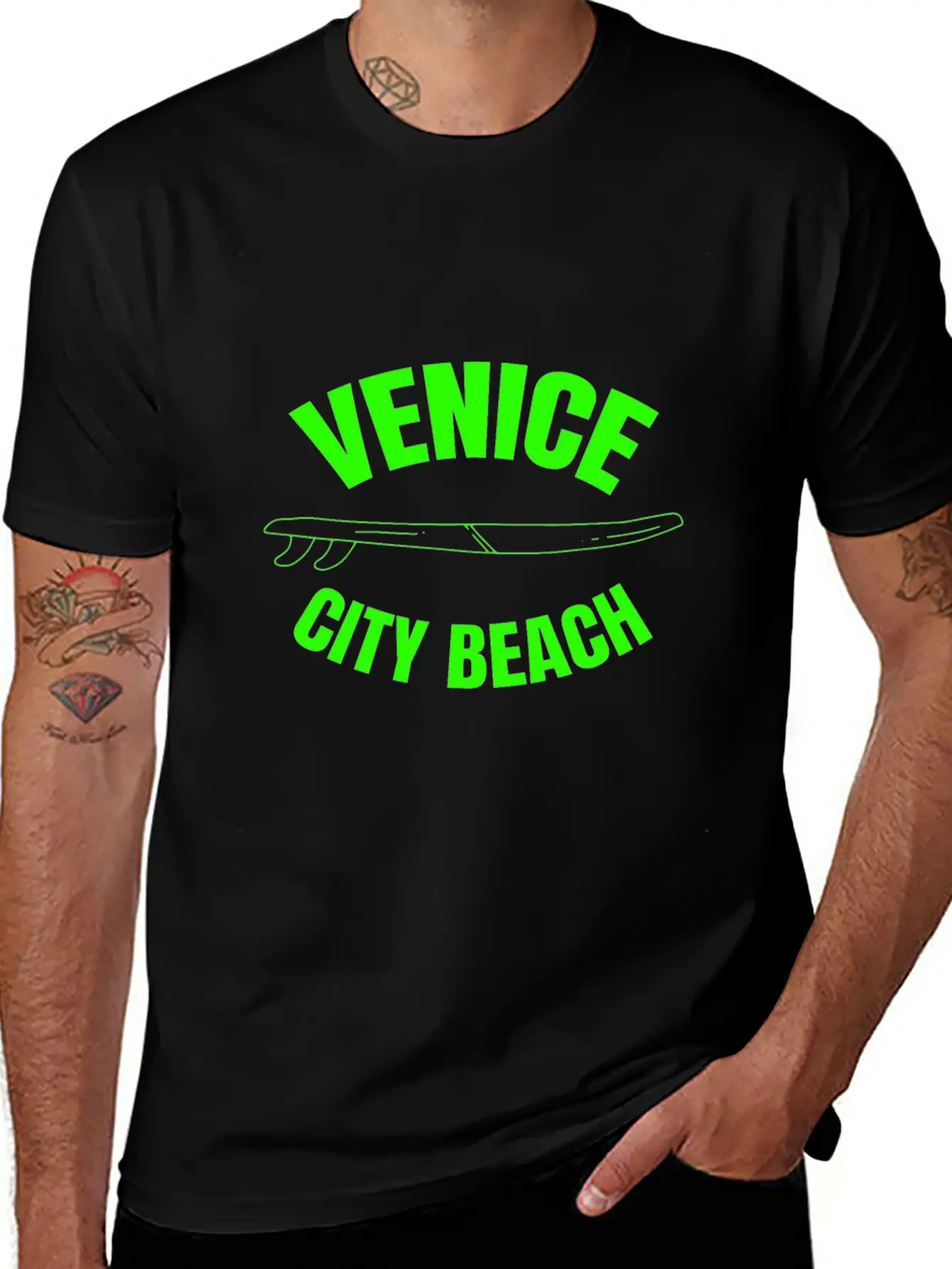 Venice City Beach - California Unisex Short Sleeve Soft Cotton T-Shirt – Casual Everyday Wear