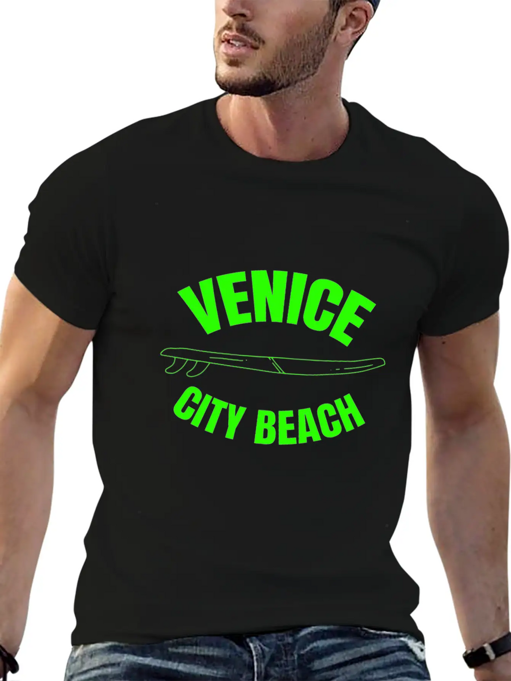 Venice City Beach - California Unisex Short Sleeve Soft Cotton T-Shirt – Casual Everyday Wear
