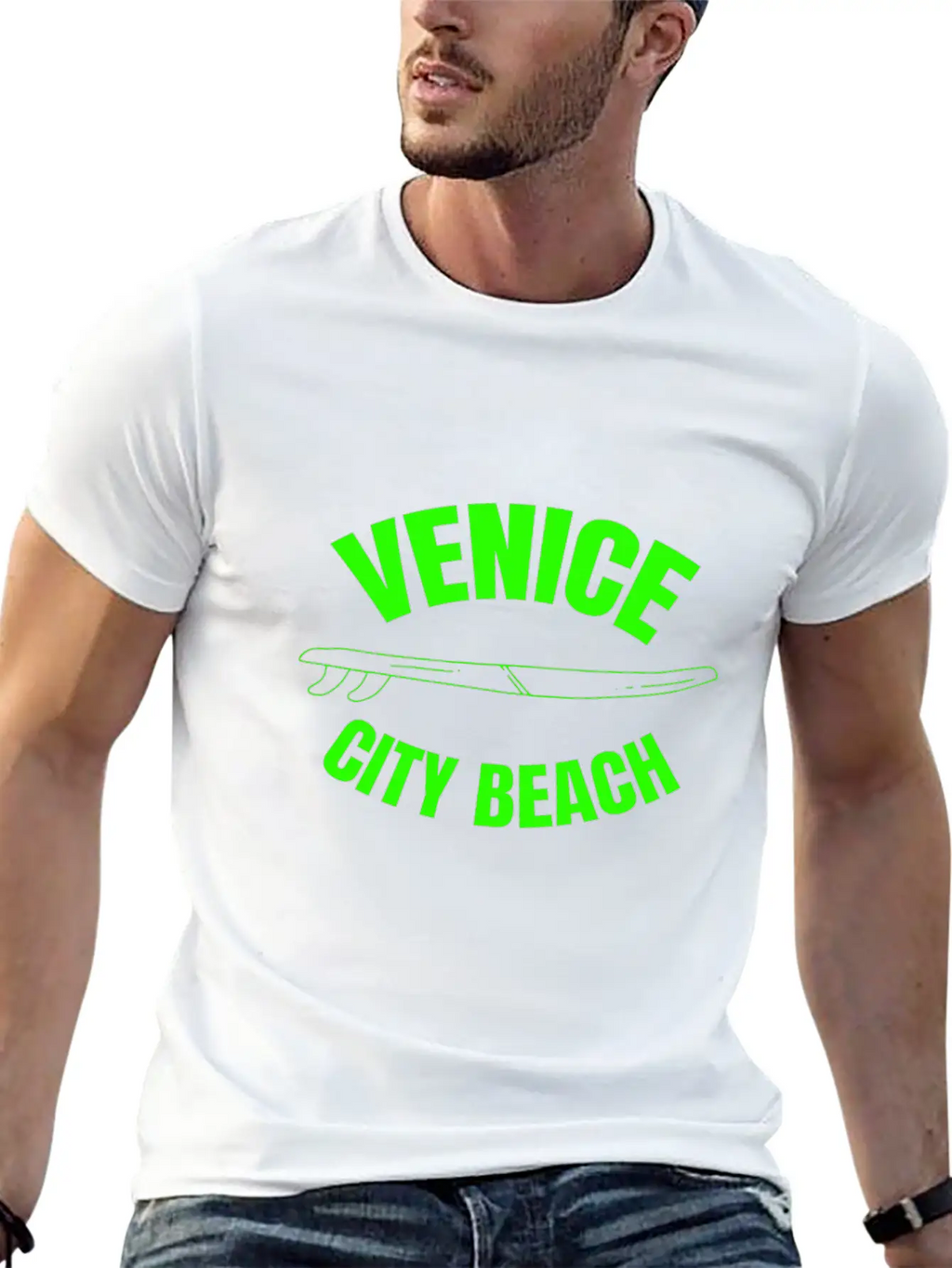 Venice City Beach - California Unisex Short Sleeve Soft Cotton T-Shirt – Casual Everyday Wear