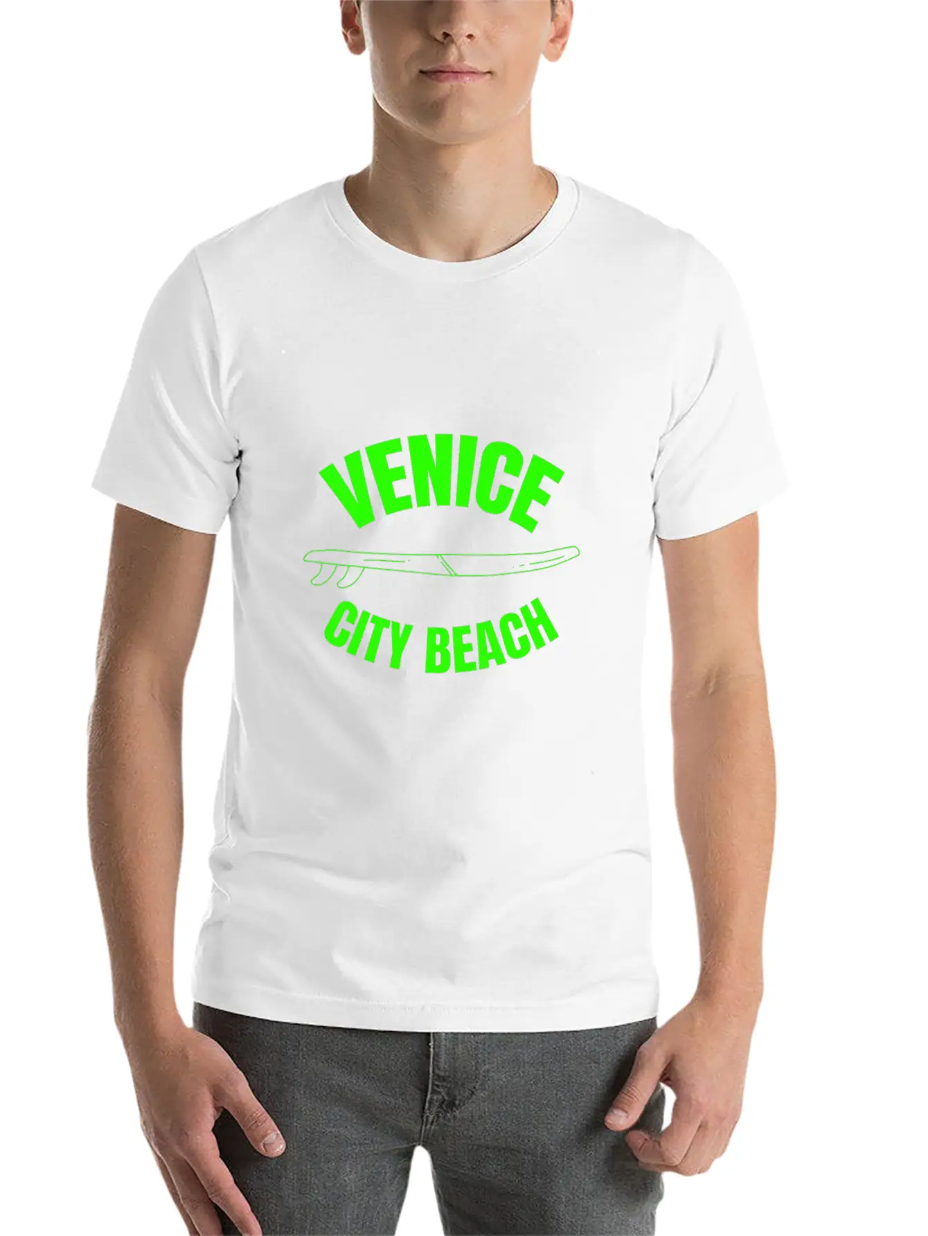Venice City Beach - California Unisex Short Sleeve Soft Cotton T-Shirt – Casual Everyday Wear