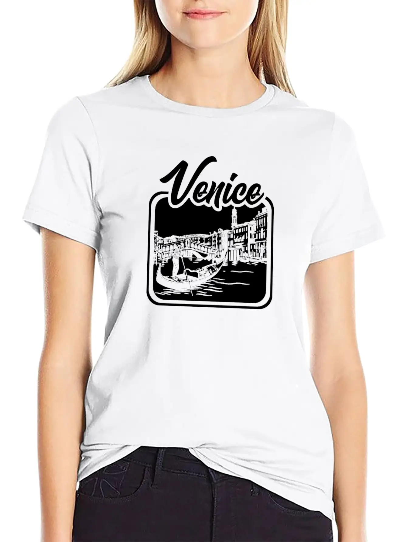 Venice Gift City Bridge Love Italy Unisex Casual T-Shirt – Clean Design For Daily Comfort