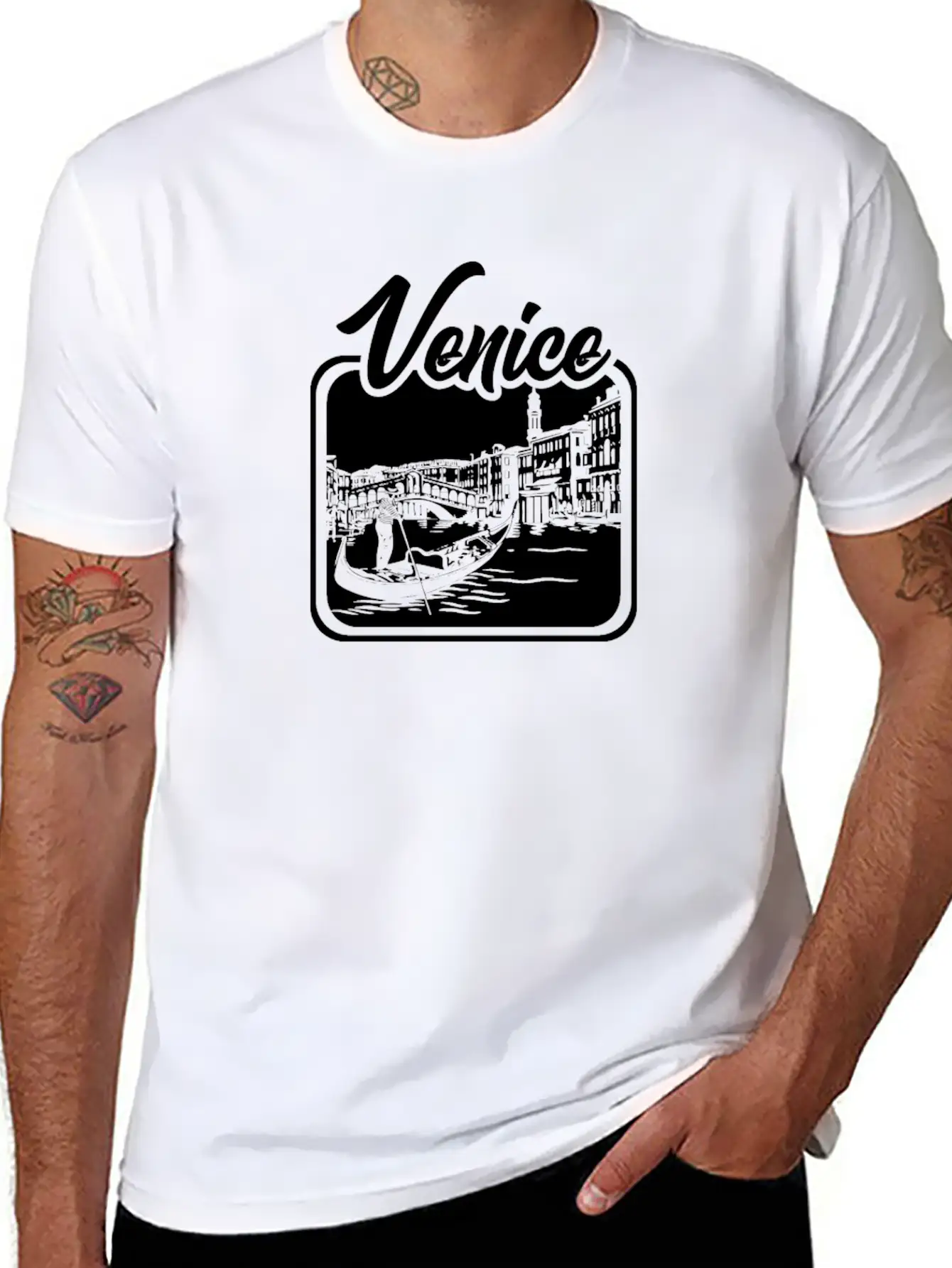 Venice Gift City Bridge Love Italy Unisex Casual T-Shirt – Clean Design For Daily Comfort