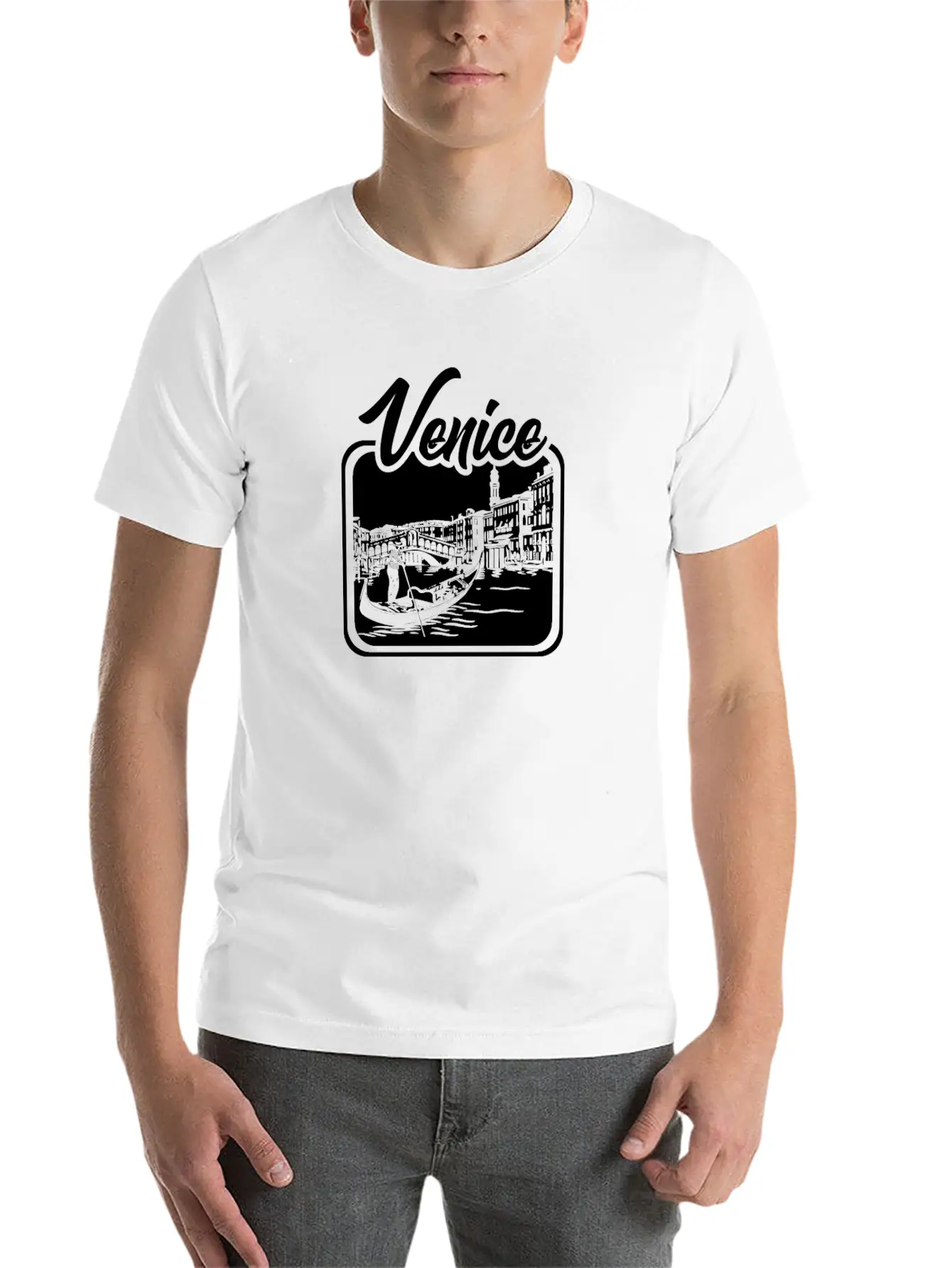 Venice Gift City Bridge Love Italy Unisex Casual T-Shirt – Clean Design For Daily Comfort