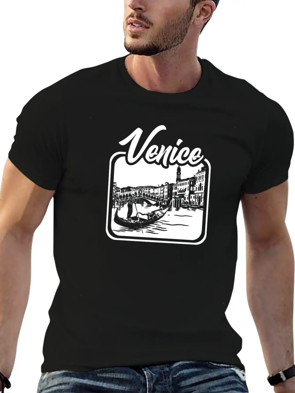 Venice Gift City Bridge Love Italy Unisex Casual T-Shirt – Clean Design For Daily Comfort