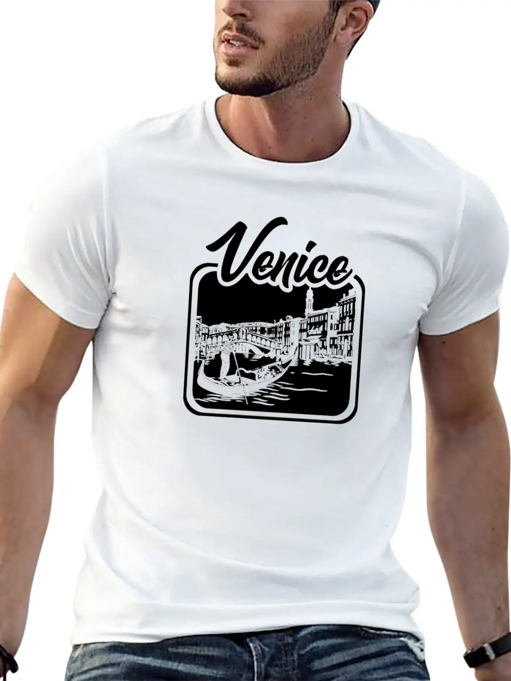 Venice Gift City Bridge Love Italy Unisex Casual T-Shirt – Clean Design For Daily Comfort