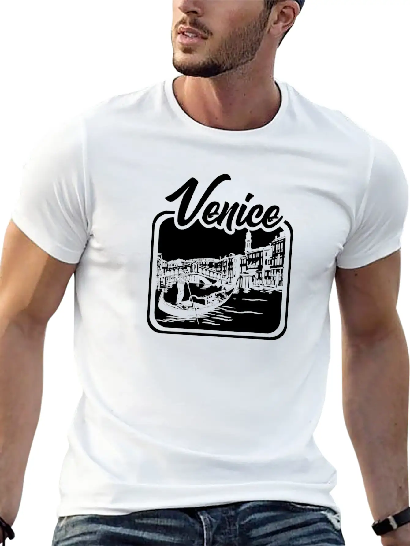 Venice Gift City Bridge Love Italy Unisex Casual T-Shirt – Clean Design For Daily Comfort