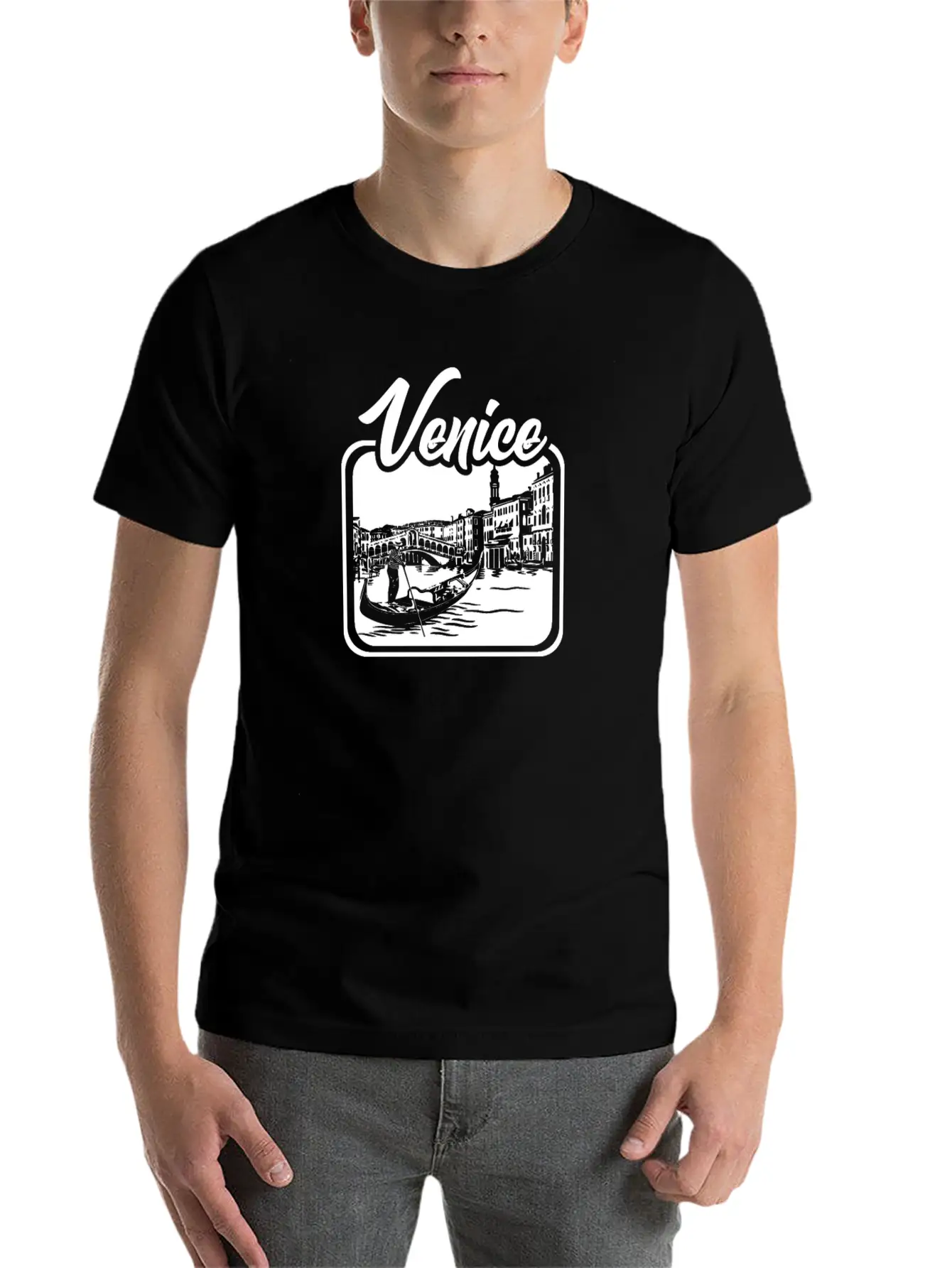 Venice Gift City Bridge Love Italy Unisex Casual T-Shirt – Clean Design For Daily Comfort