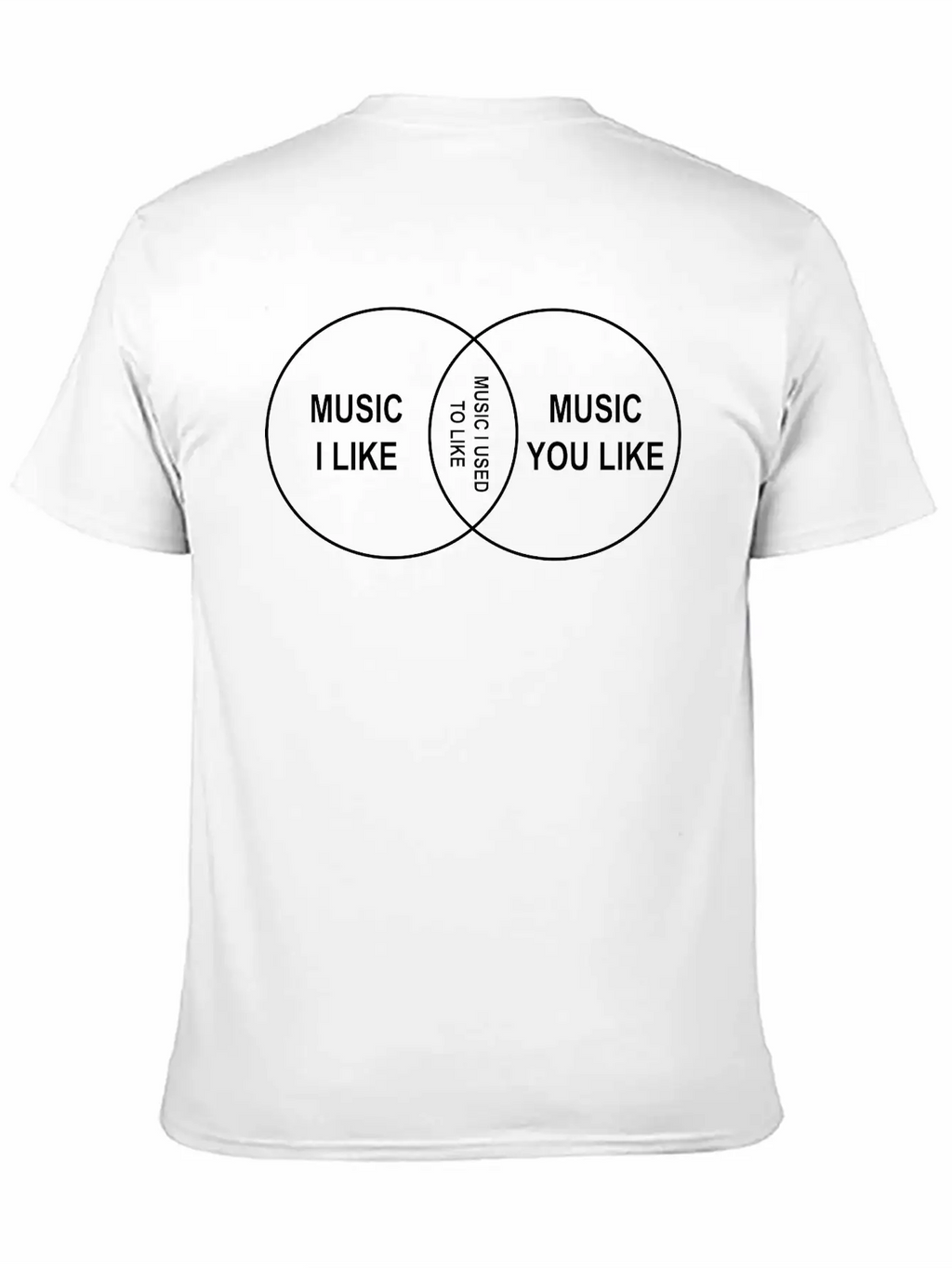 Venn Diagram. Music I Like Stylish Everyday T-Shirt – Unisex Basic Cotton Tee