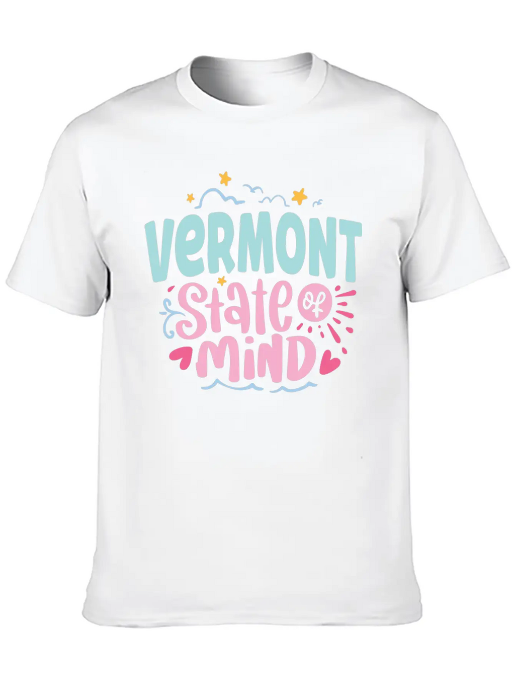 Vermont State Of Mind Breathable Soft Cotton T-Shirt – Timeless Casual Look