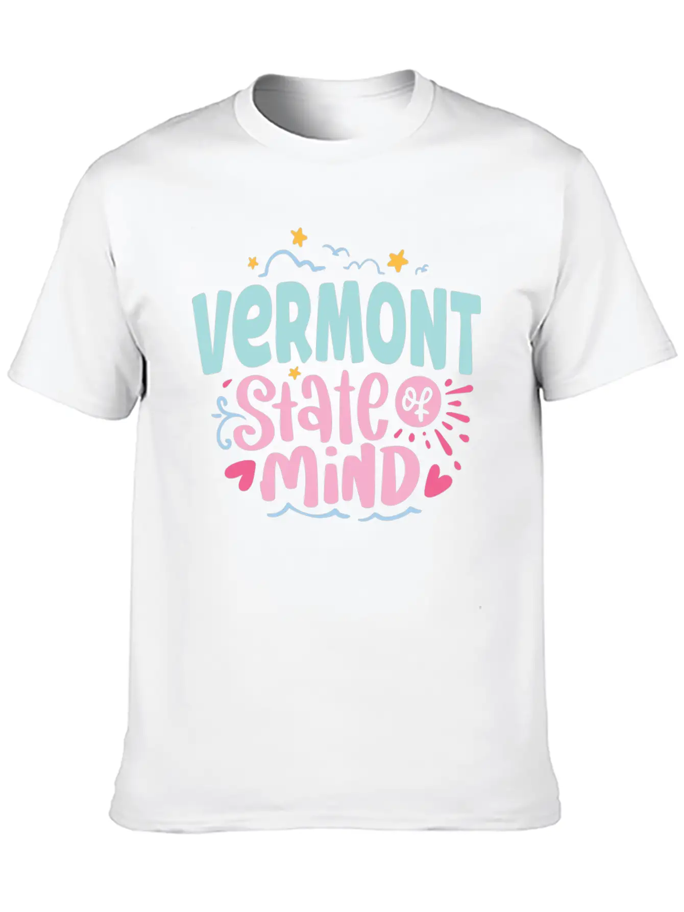 Vermont State Of Mind Breathable Soft Cotton T-Shirt – Timeless Casual Look