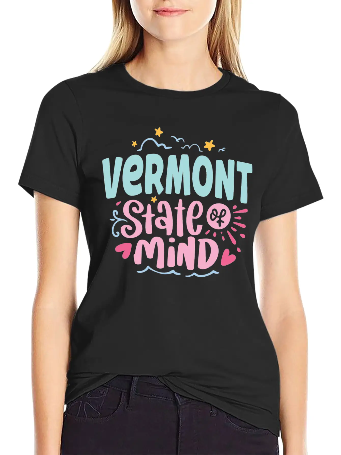 Vermont State Of Mind Breathable Soft Cotton T-Shirt – Timeless Casual Look