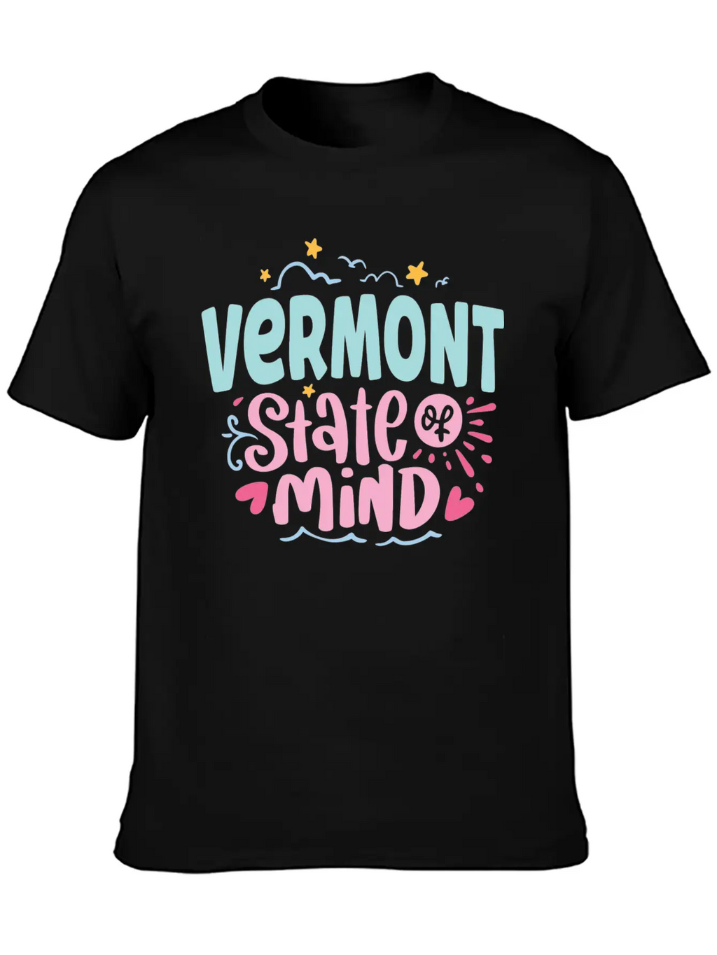Vermont State Of Mind Breathable Soft Cotton T-Shirt – Timeless Casual Look