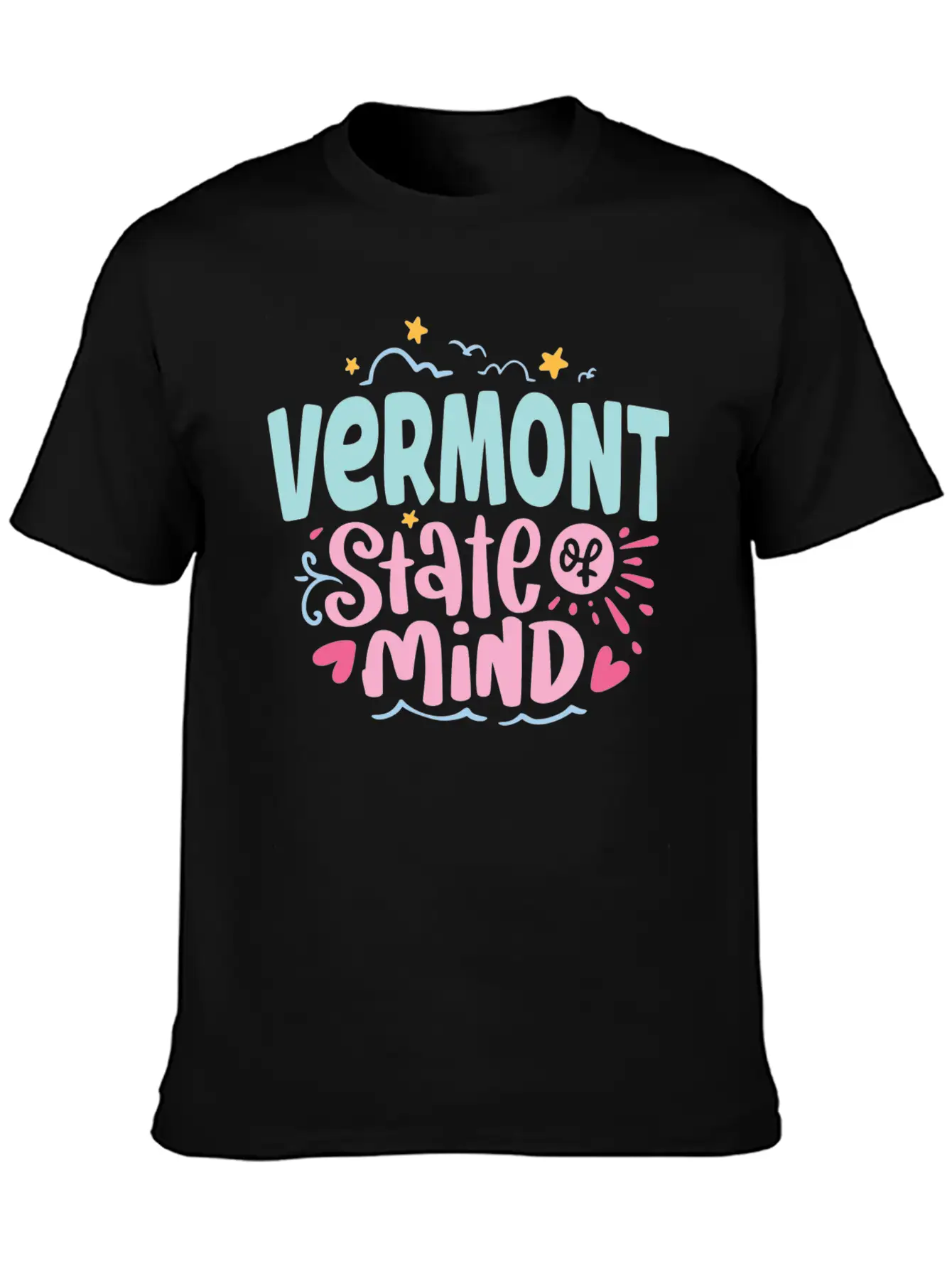 Vermont State Of Mind Breathable Soft Cotton T-Shirt – Timeless Casual Look