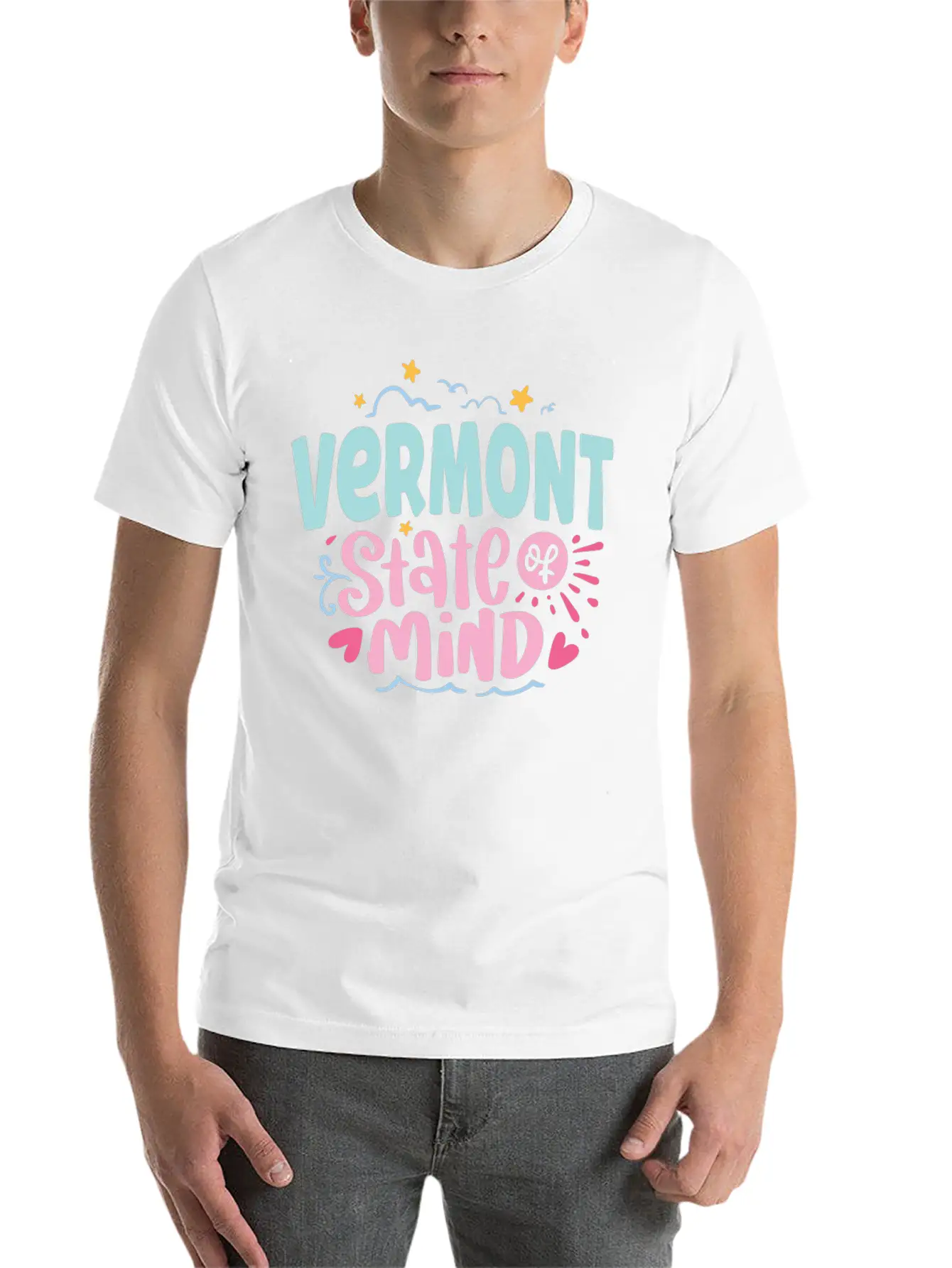 Vermont State Of Mind Breathable Soft Cotton T-Shirt – Timeless Casual Look