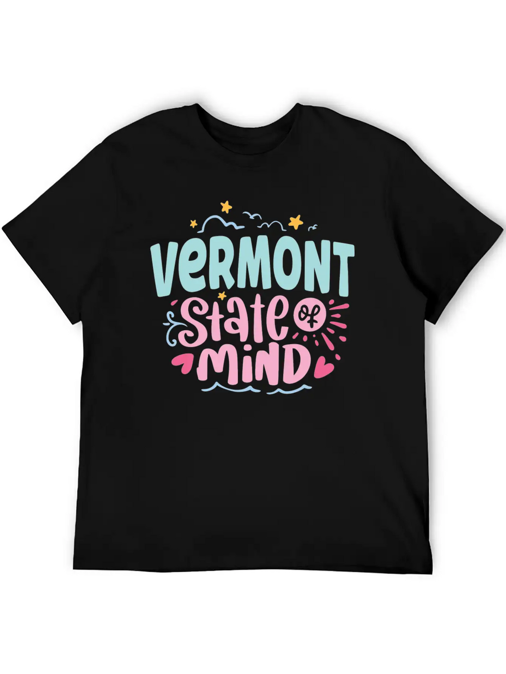 Vermont State Of Mind Breathable Soft Cotton T-Shirt – Timeless Casual Look