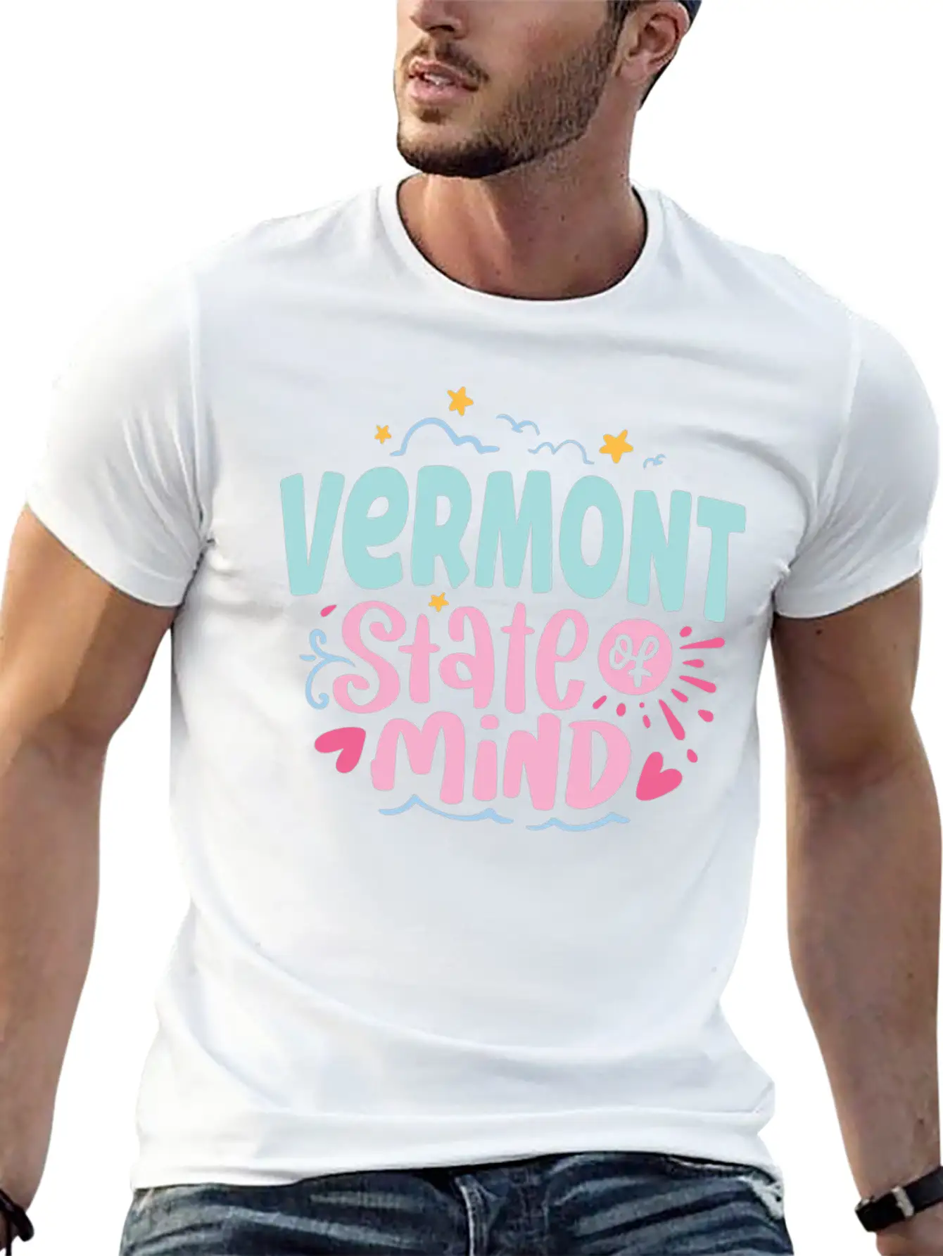 Vermont State Of Mind Breathable Soft Cotton T-Shirt – Timeless Casual Look