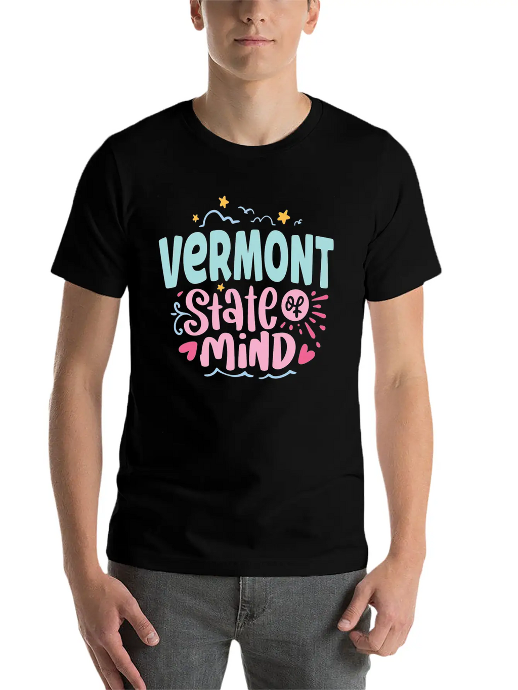 Vermont State Of Mind Breathable Soft Cotton T-Shirt – Timeless Casual Look