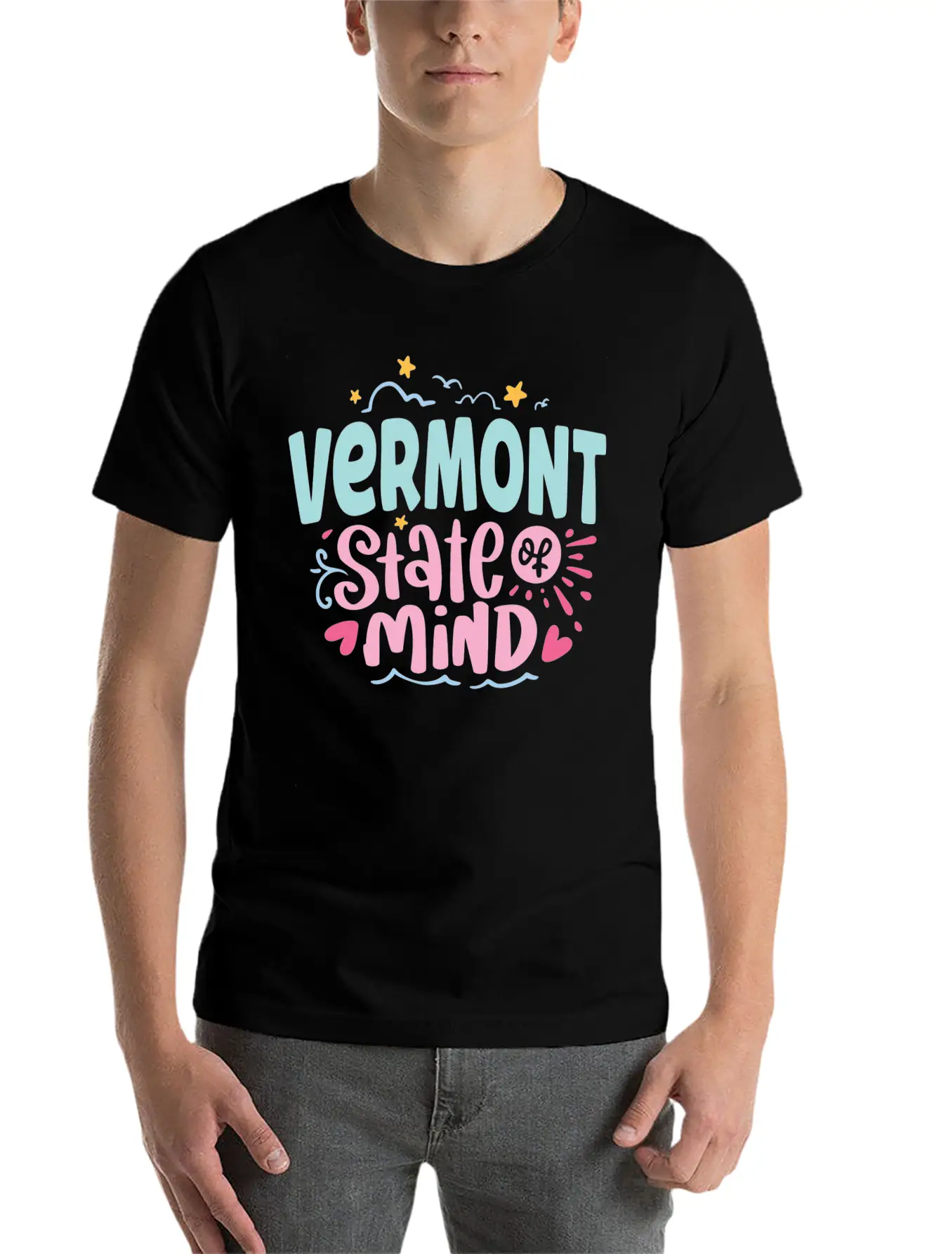 Vermont State Of Mind Breathable Soft Cotton T-Shirt – Timeless Casual Look