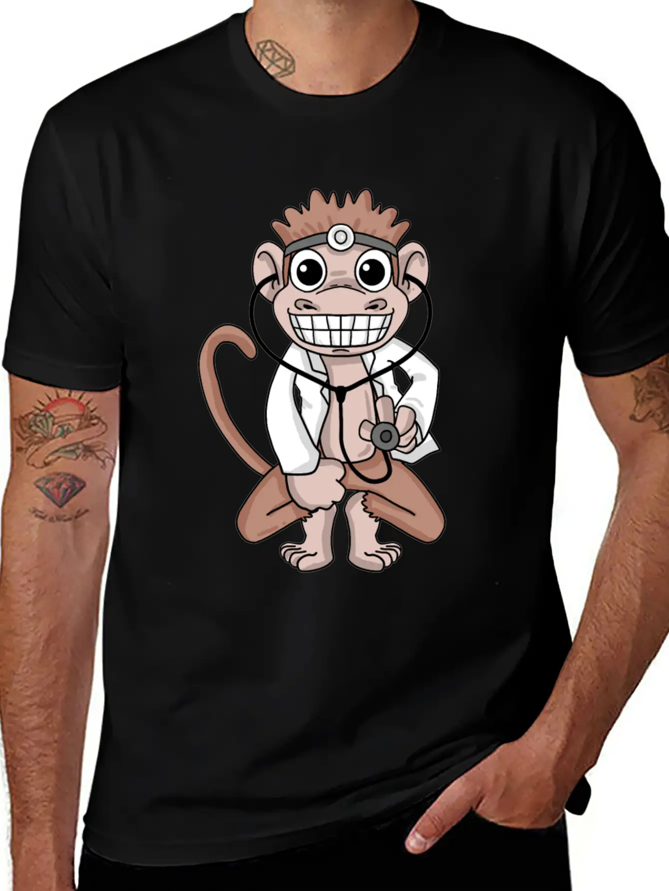 Vet Monkey Doctor Hospital Unisex Casual T-Shirt – Clean Design For Daily Comfort