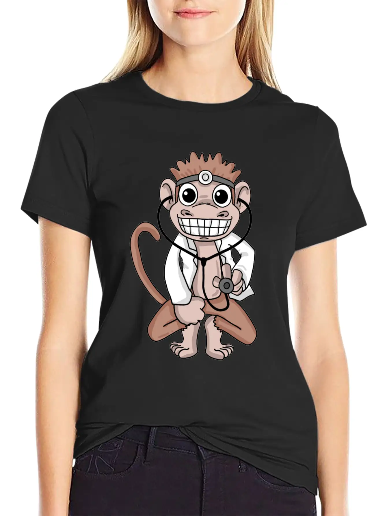 Vet Monkey Doctor Hospital Unisex Casual T-Shirt – Clean Design For Daily Comfort