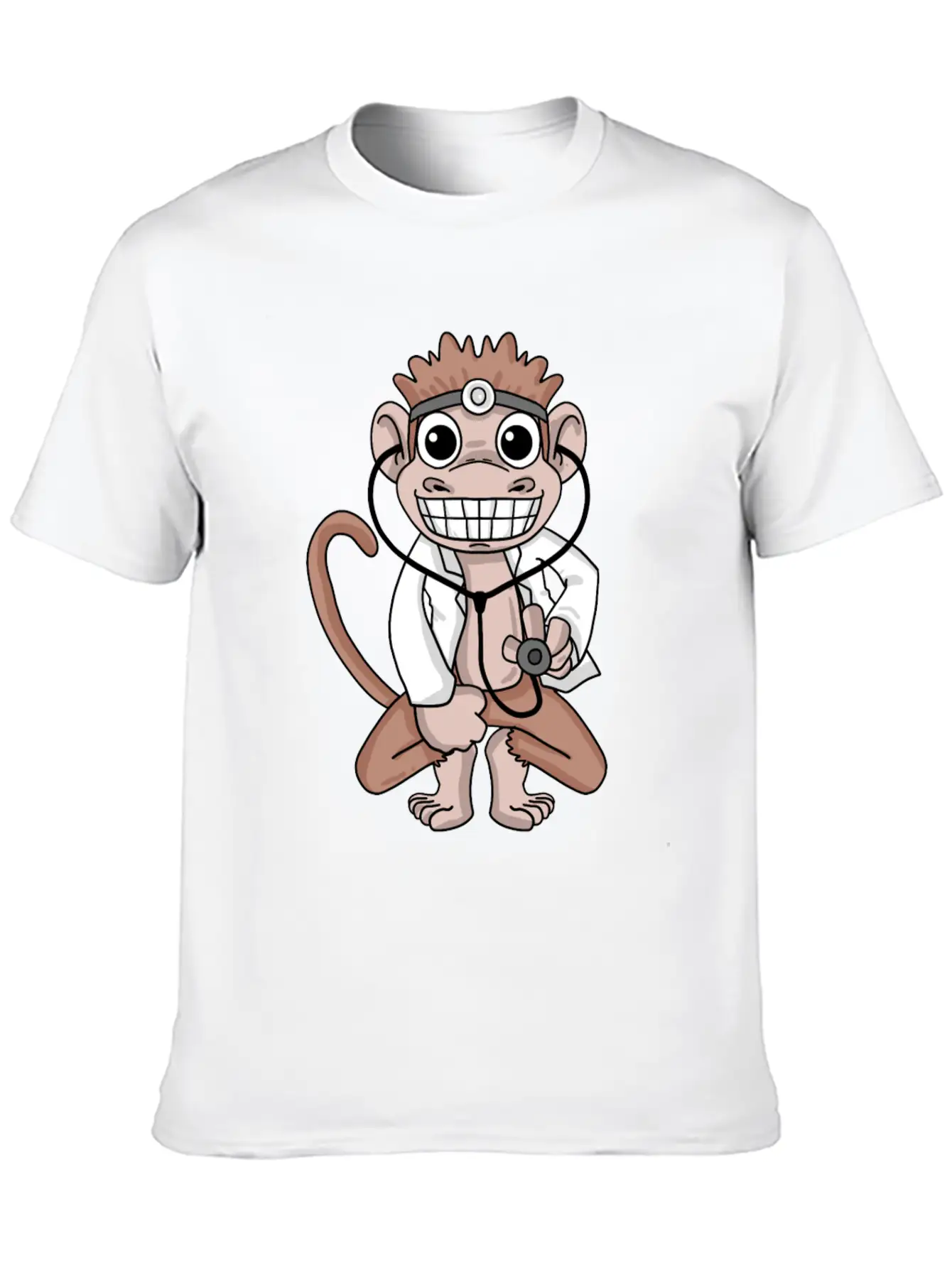 Vet Monkey Doctor Hospital Unisex Casual T-Shirt – Clean Design For Daily Comfort