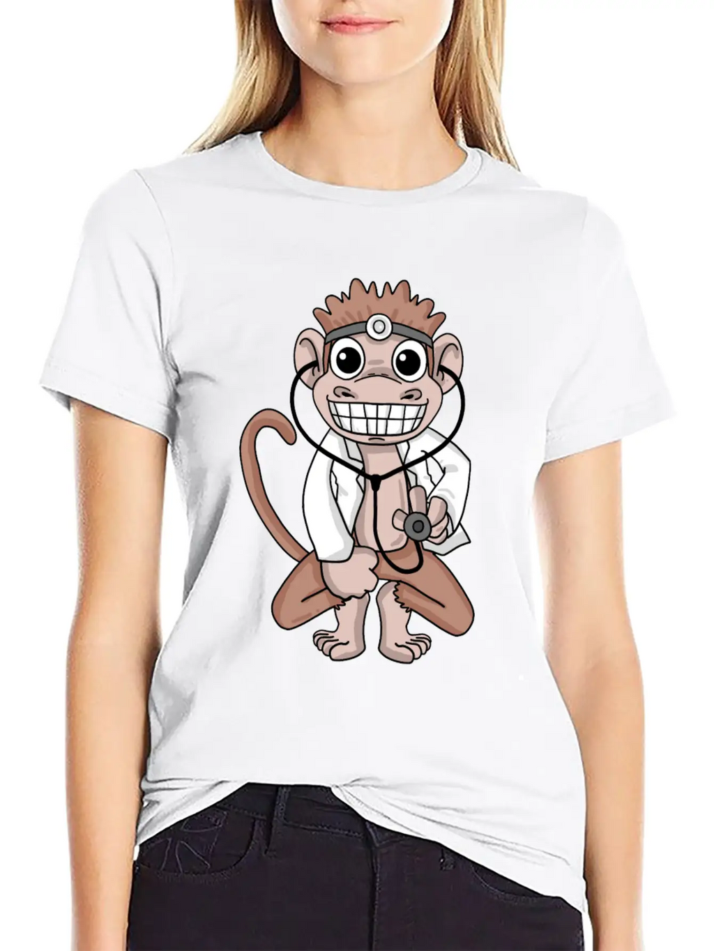 Vet Monkey Doctor Hospital Unisex Casual T-Shirt – Clean Design For Daily Comfort