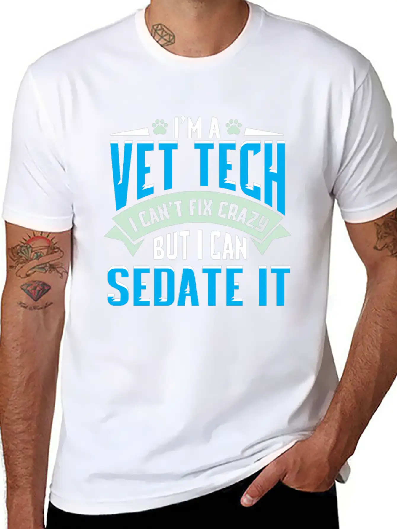 Vet Tech Gift Idea - Funny Veterinarian Saying Essential Cotton Tee For Daily Outfits – Unisex Style