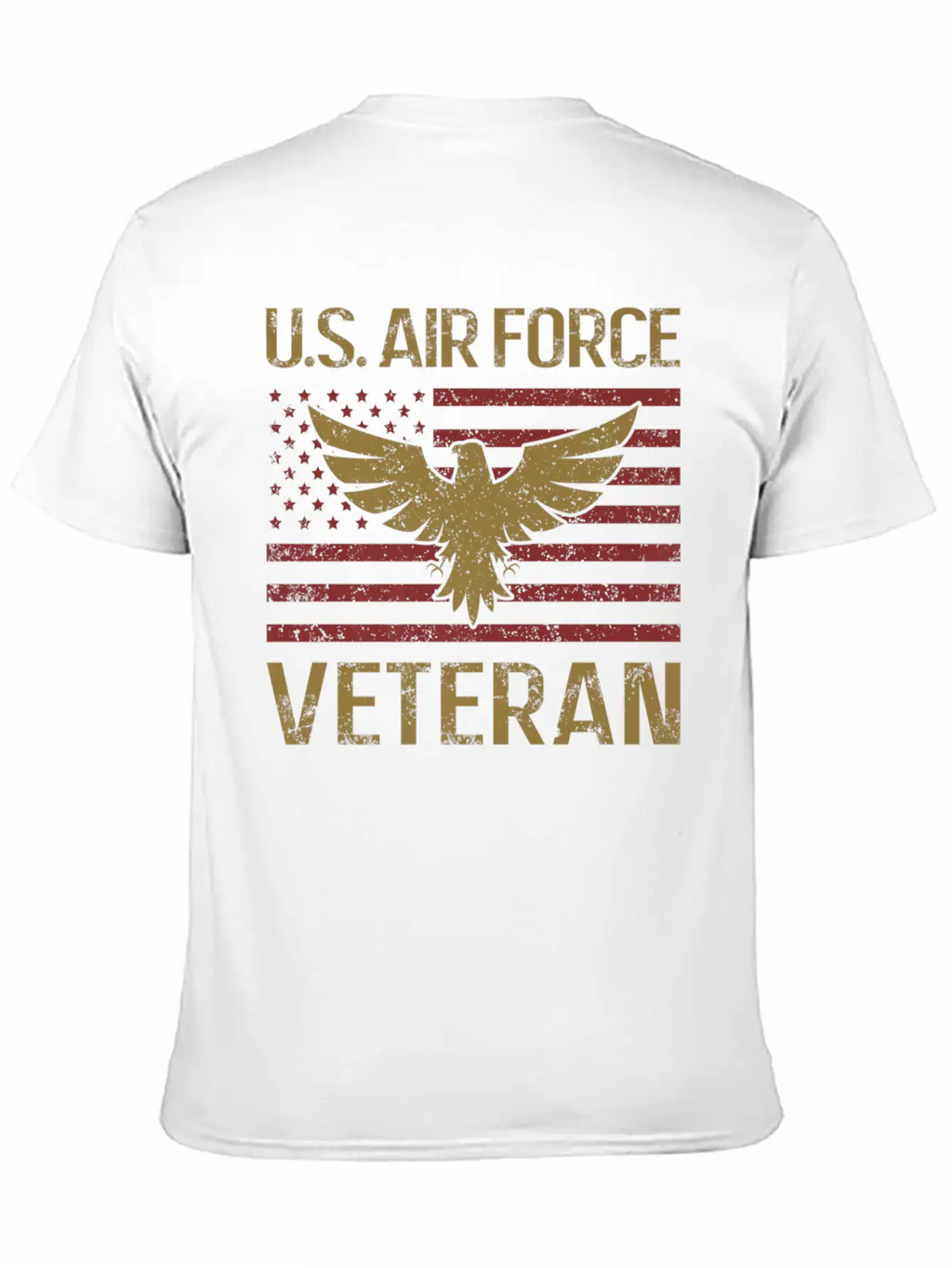 Veteran Gift-Air Force Veteran Vintage Us Flag Pat Essential Cotton Tee For Daily Outfits – Unisex Style