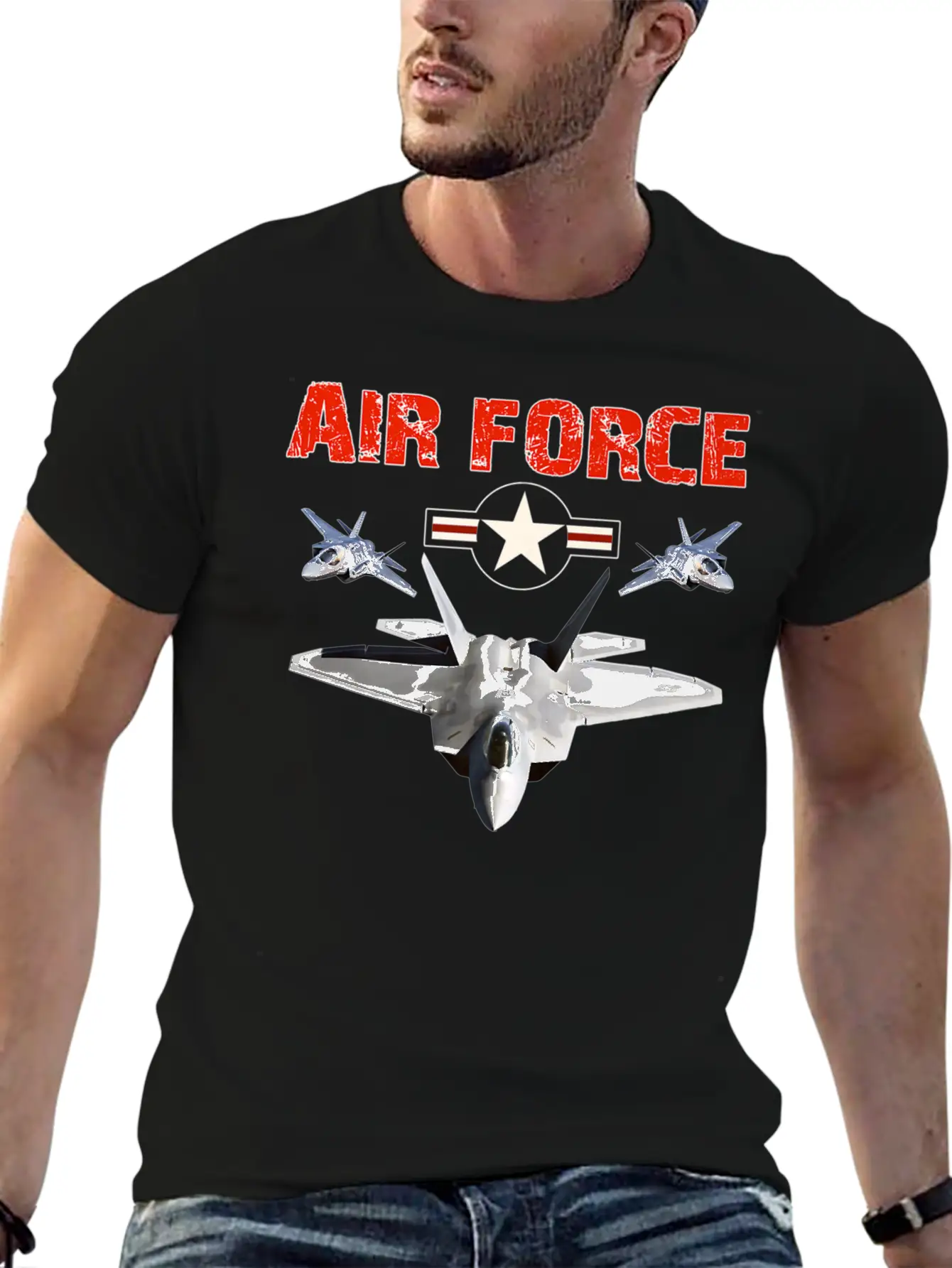 Veteran Gift-Air Force Vintage Roundel Air Force V Breathable Soft Cotton T-Shirt – Timeless Casual Look