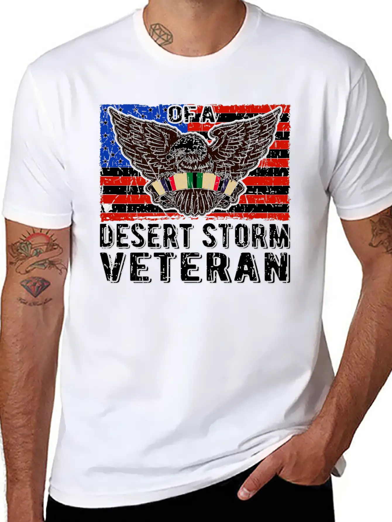 Veteran Gift-Proud Brother Of A Desert Storm Veter Unisex Short Sleeve Soft Cotton T-Shirt – Casual Everyday Wear